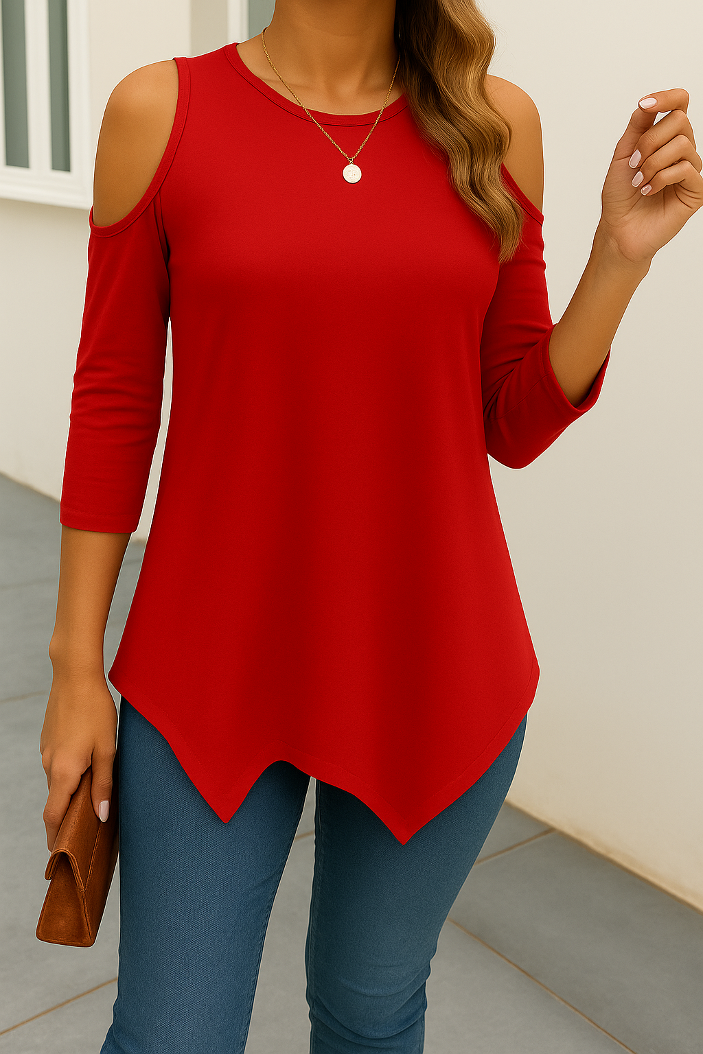 Mara Cold Shoulder Top