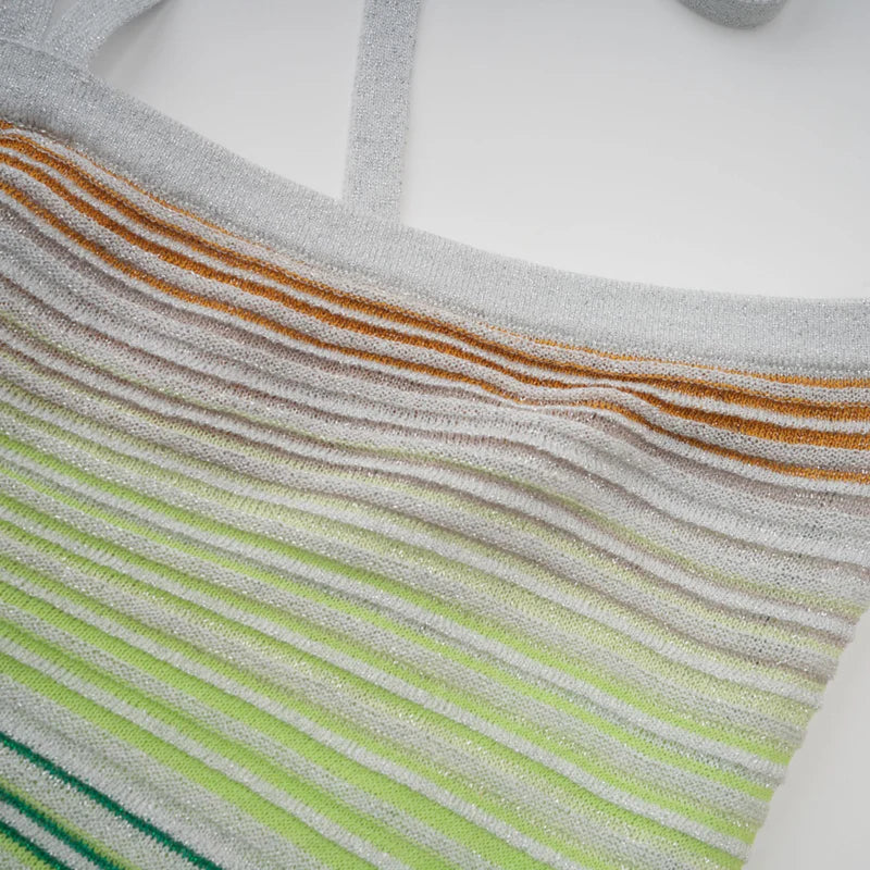 Liana Metallic Stripe Dress