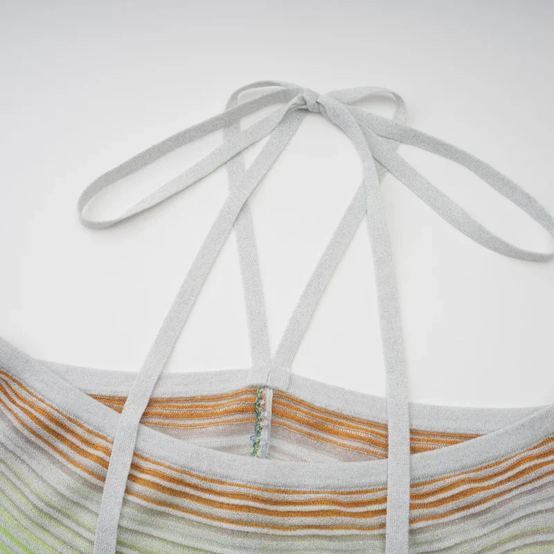 Liana Metallic Stripe Dress
