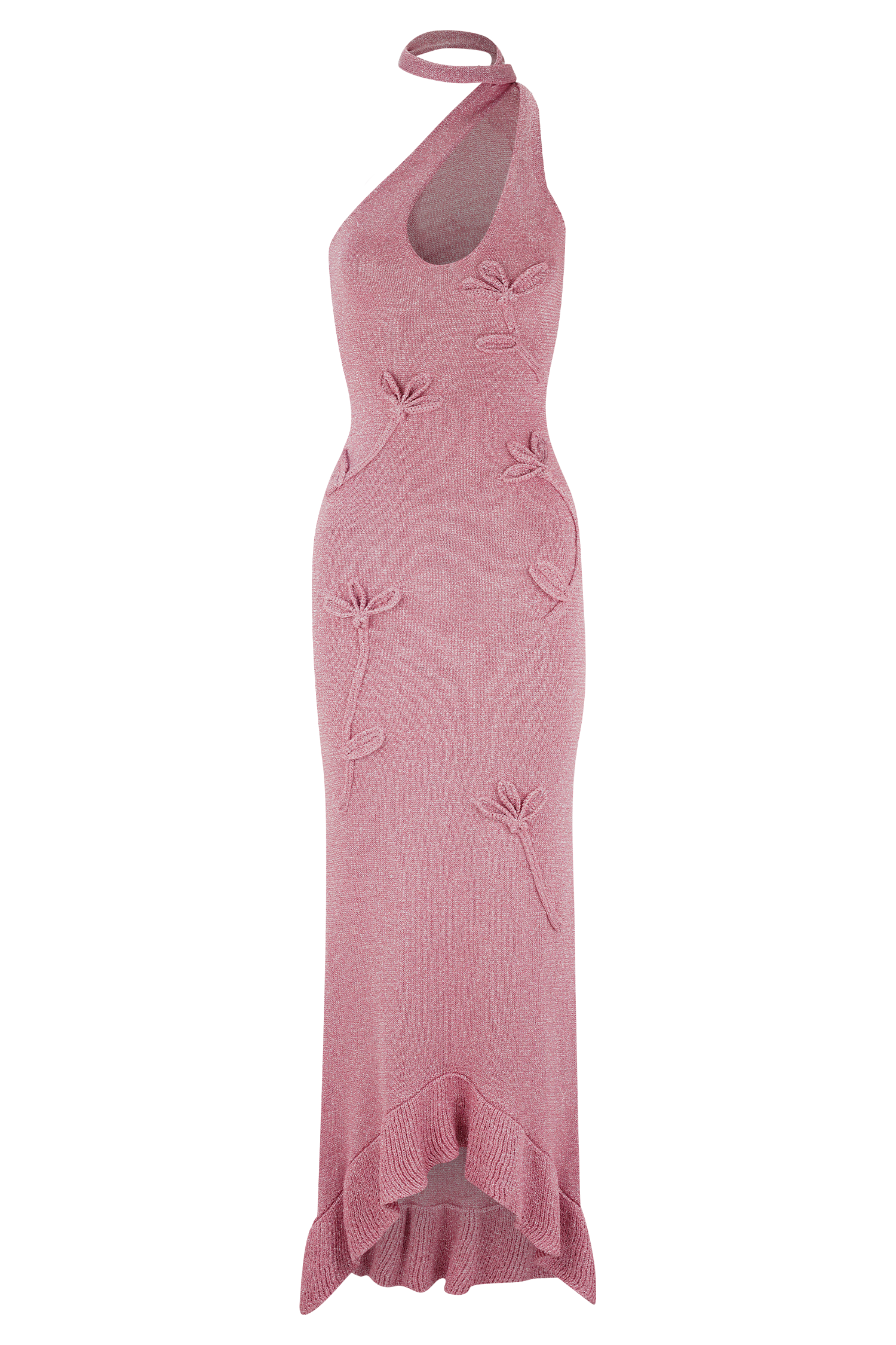 Saralyn Shimmer Floral Knit Maxi Dress