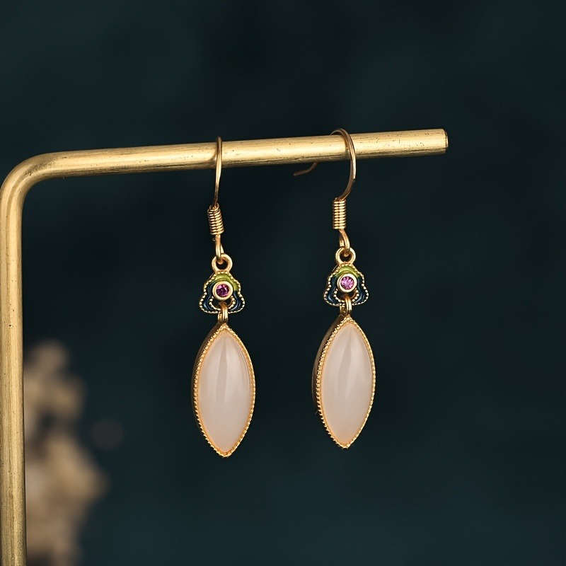 Chic Gold-Plated Drop Earrings with Elegant Shine