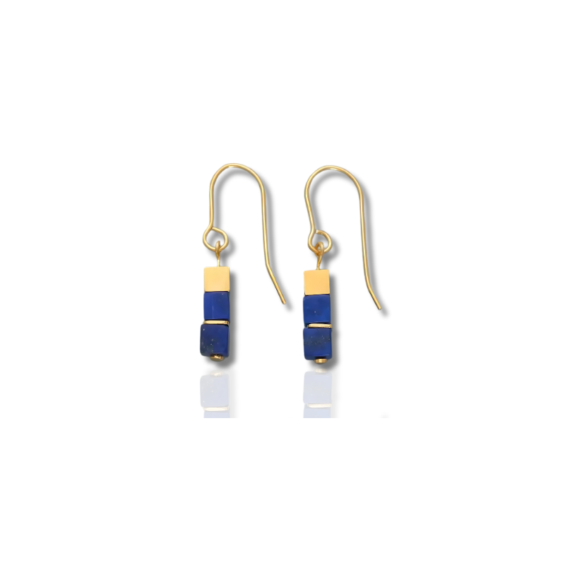 Elegant Blue Cube Earrings - Not for a stylish look