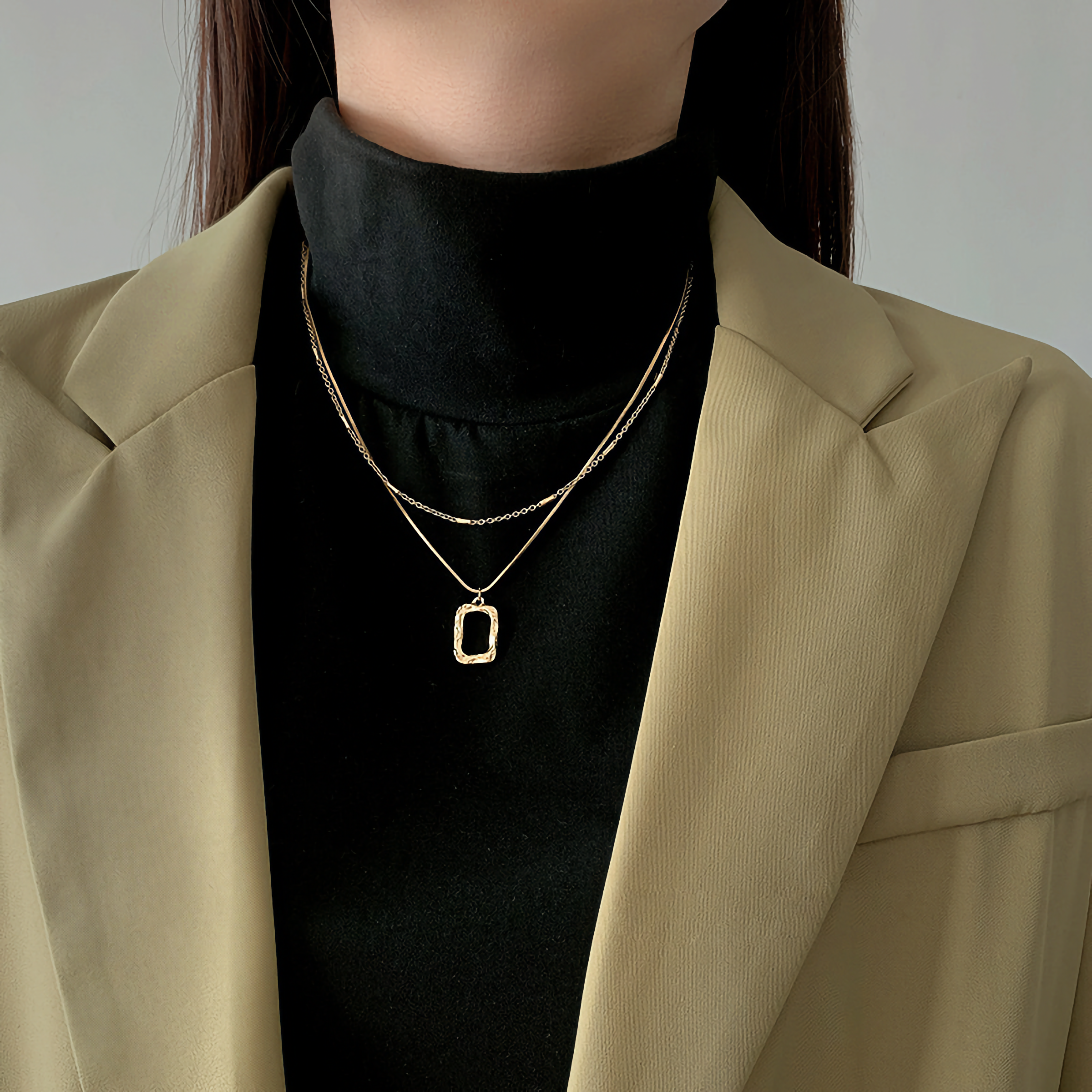 Layered pendant necklace - Anouk