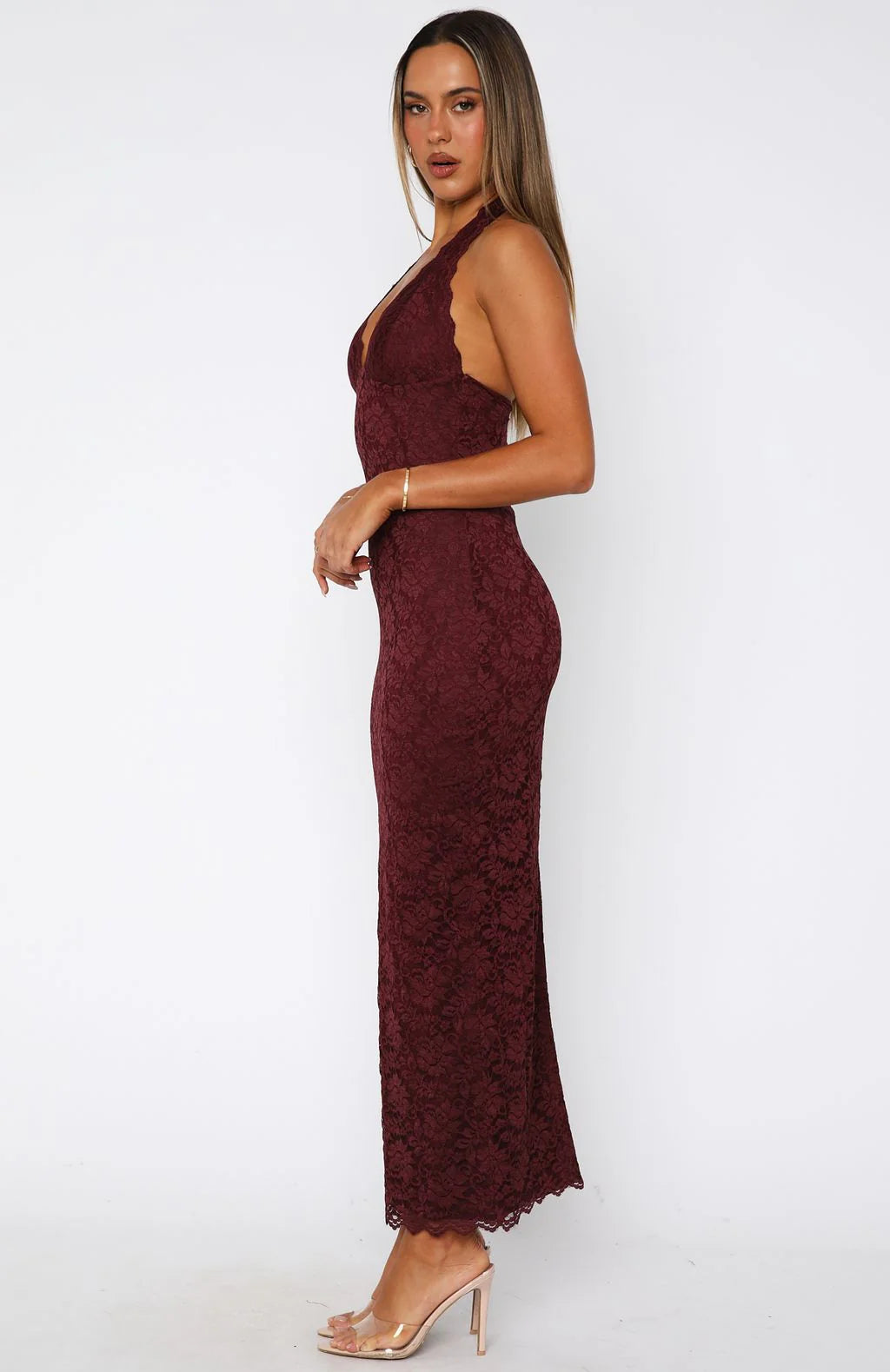 Destiny Lace Maxi Dress Black