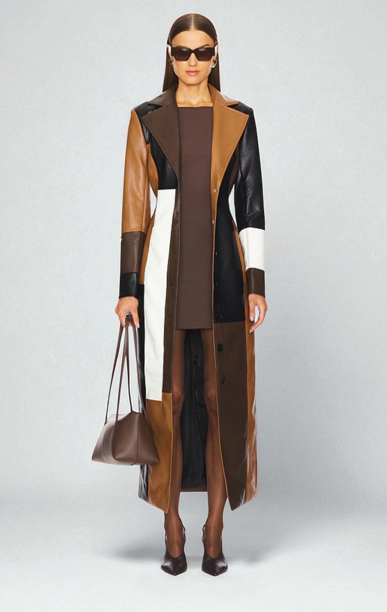 Maybaelline | Mosaic Leather Coat