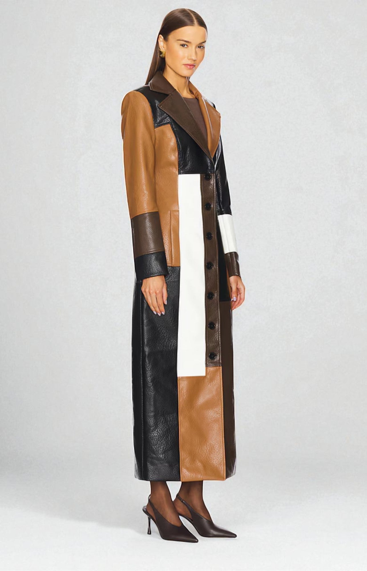 Maybaelline | Mosaic Leather Coat