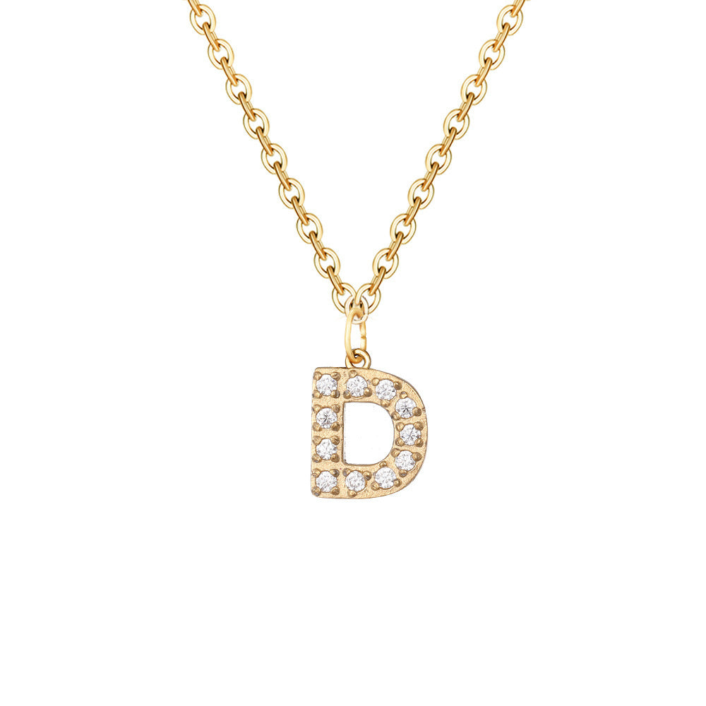 Elegant necklace with letter and sparkling elements for an exceptional style