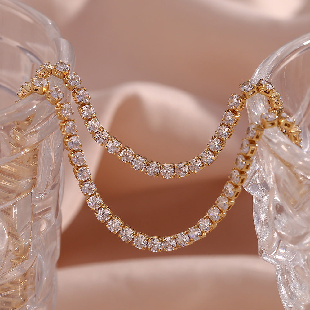 Brilliant Diamond Tennis Necklace - Isolde for Unique Shine