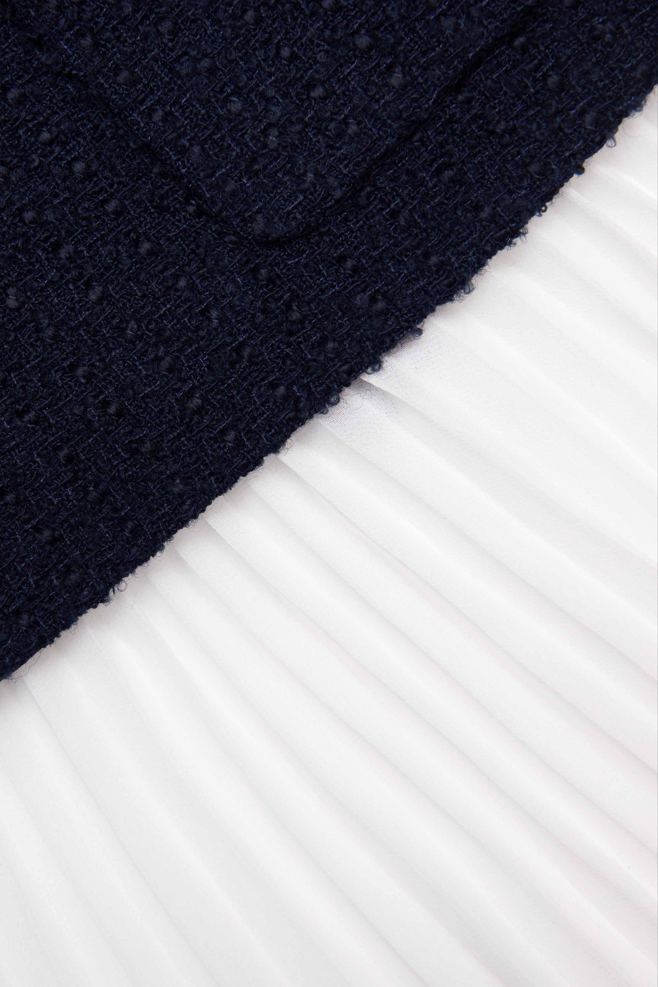 Navila Knit and Chiffon Mini Dress