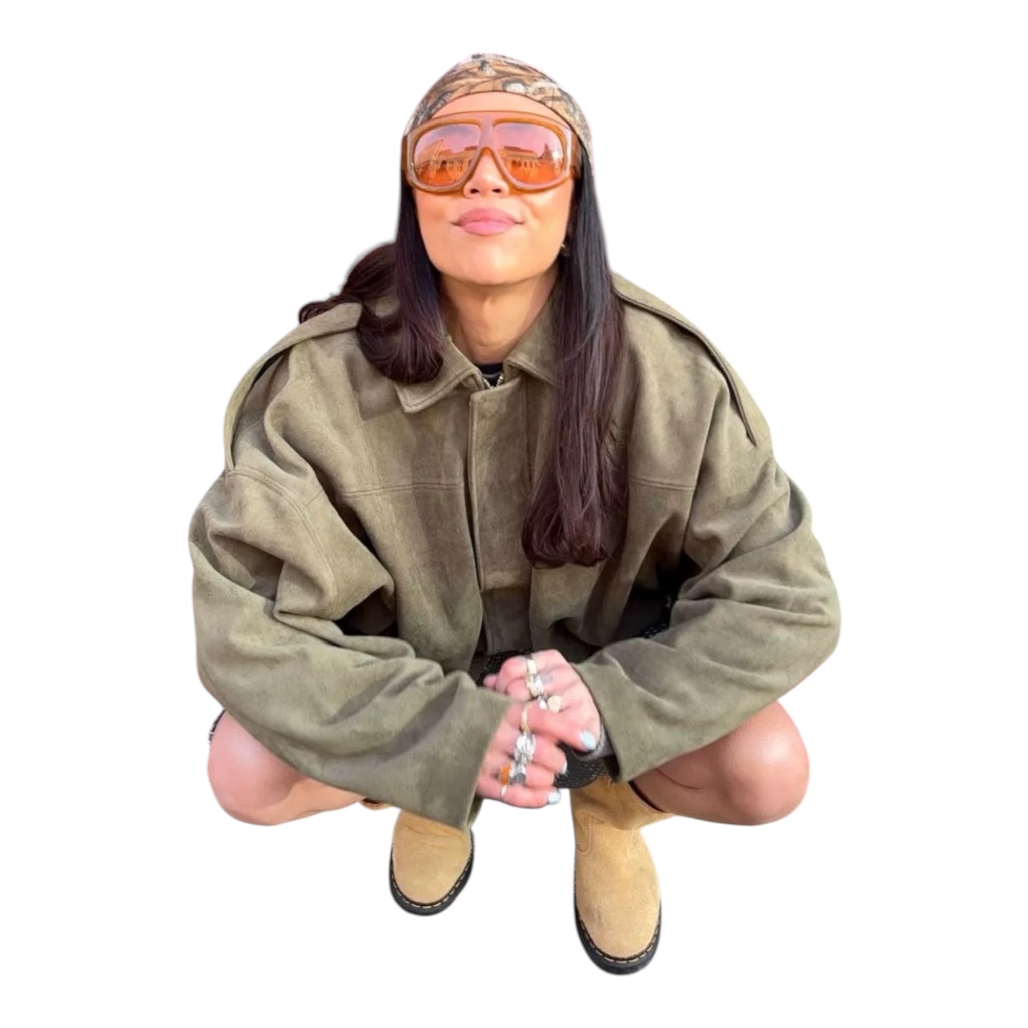 NY Suede Comfy Bomber Jacket