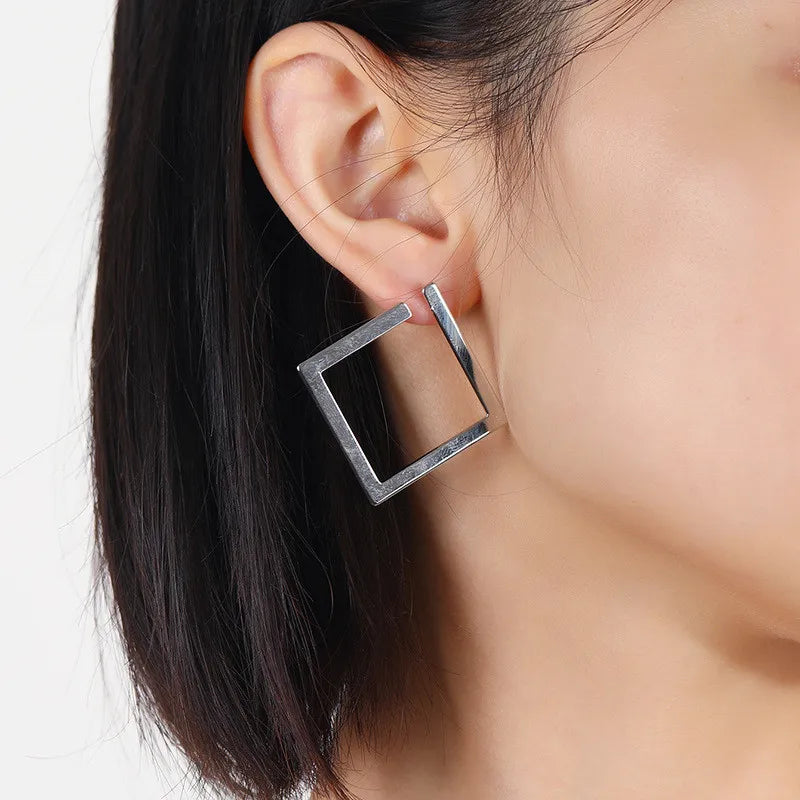 Geometric Shape Earrings in Gold & Silver Extravagant Look