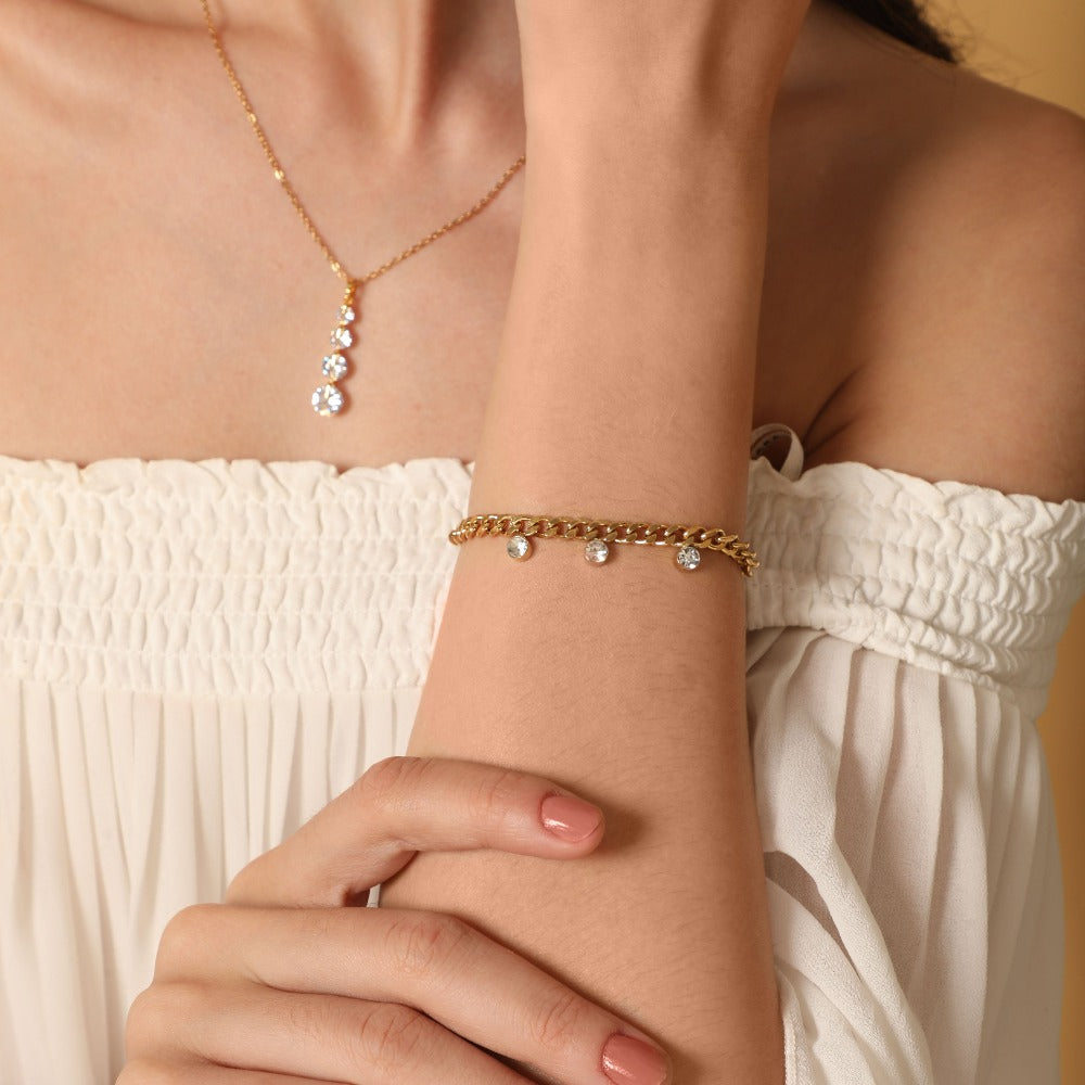 Elegant Signature Bracelet with Natural Stones – Unique Style for Every Woman