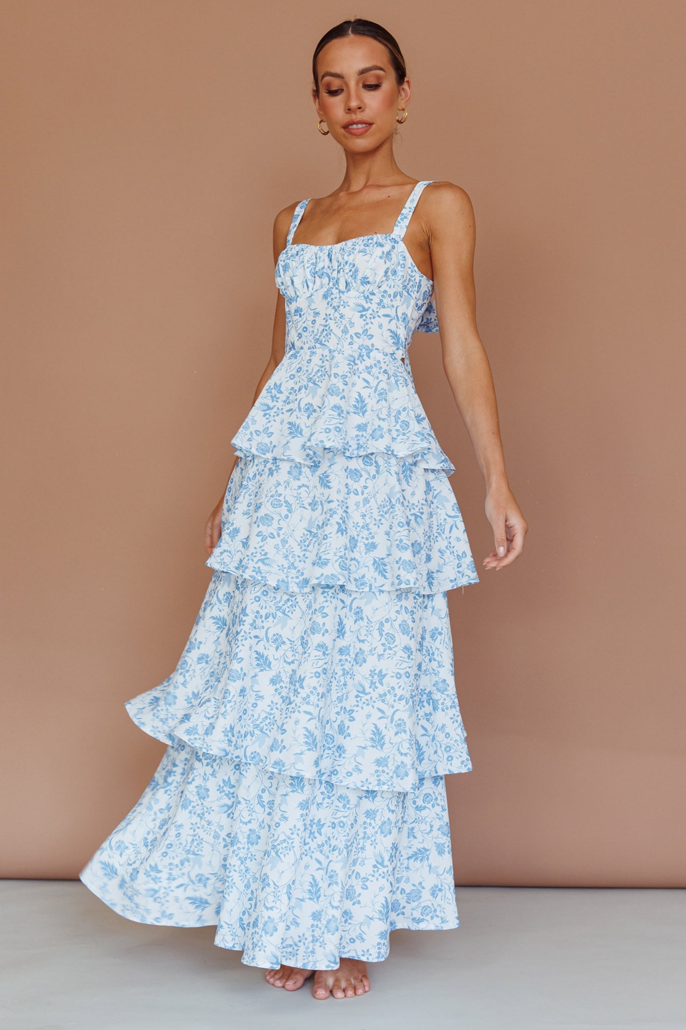 Naples Flower Midi Dress