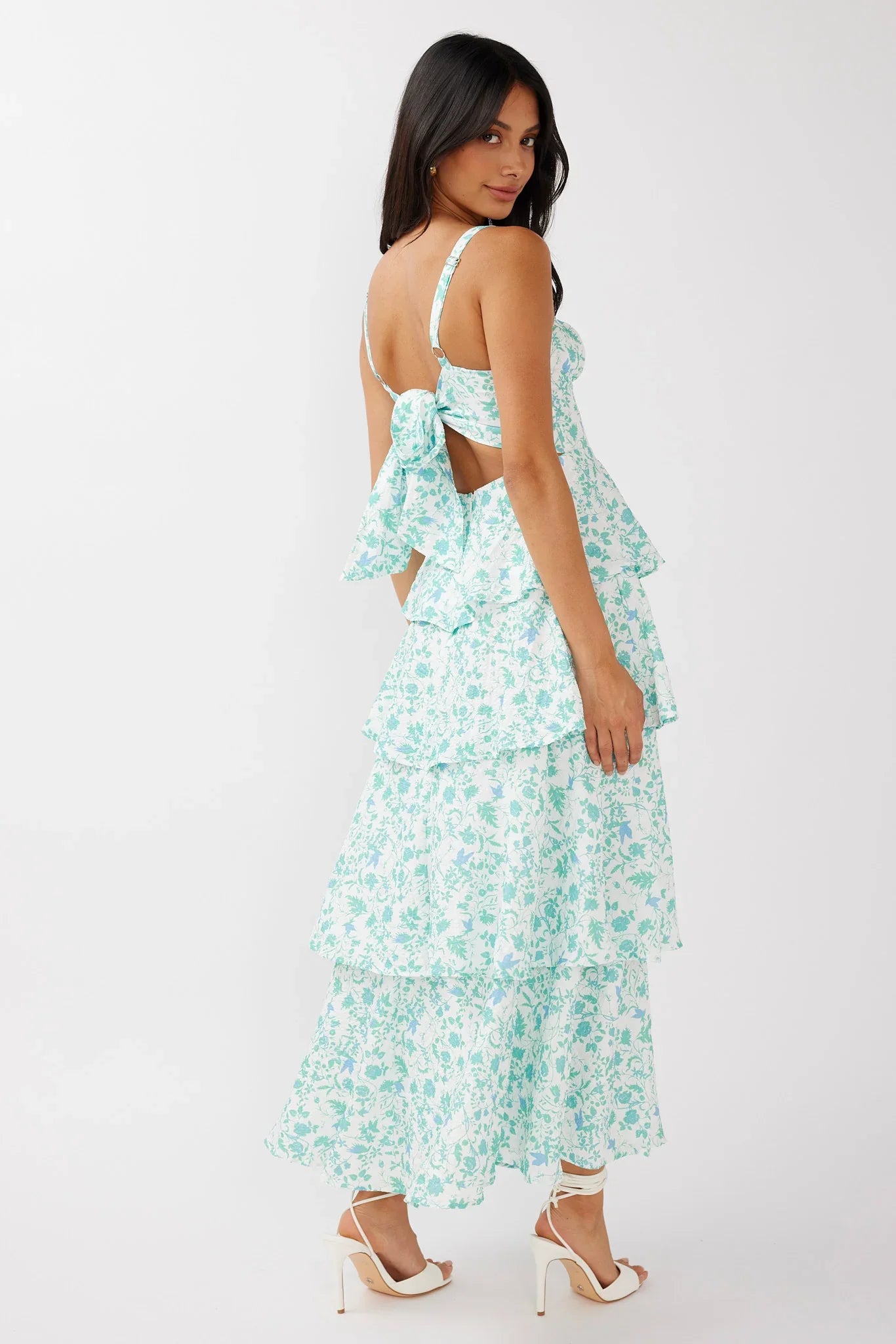 Naples Flower Midi Dress