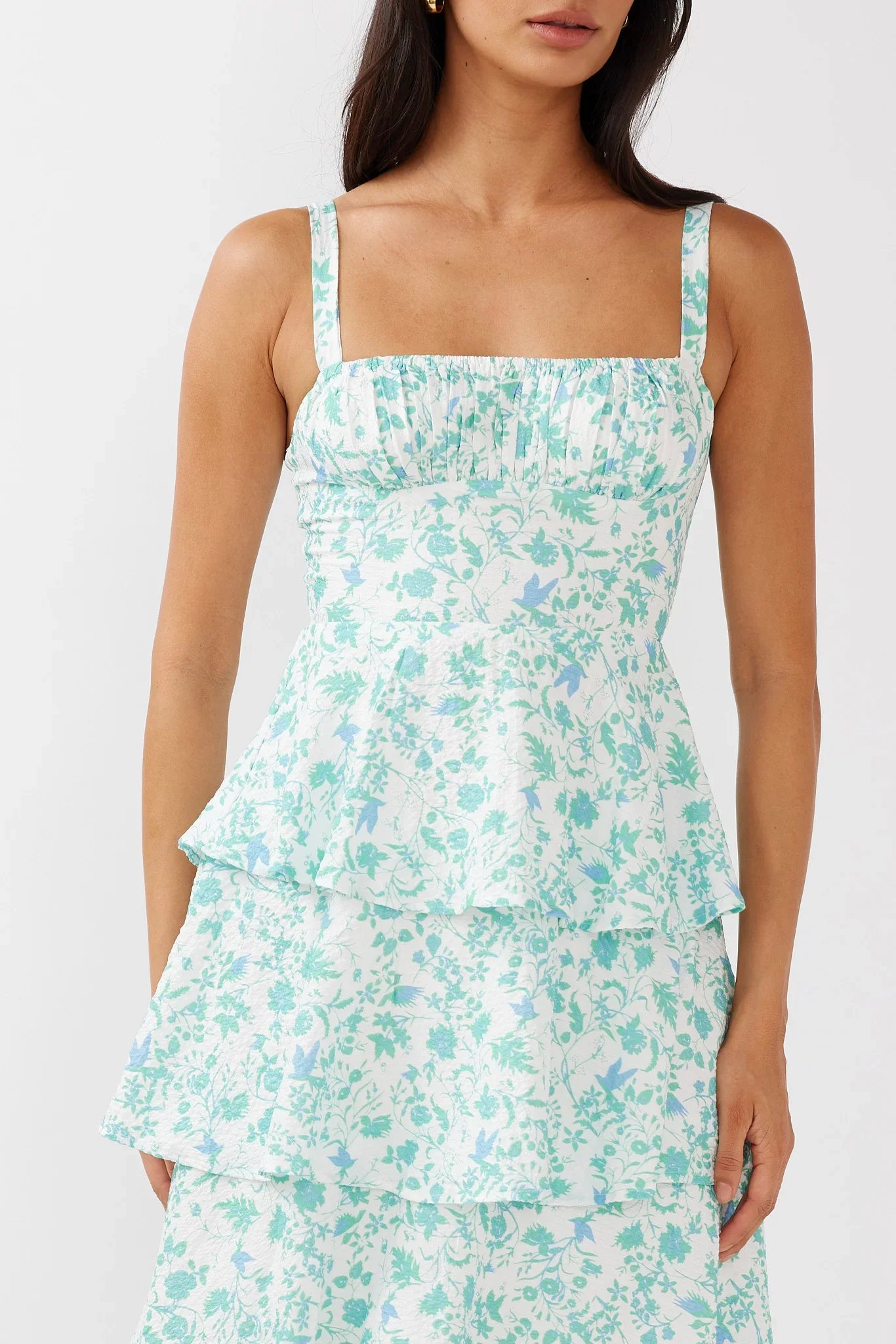 Naples Flower Midi Dress
