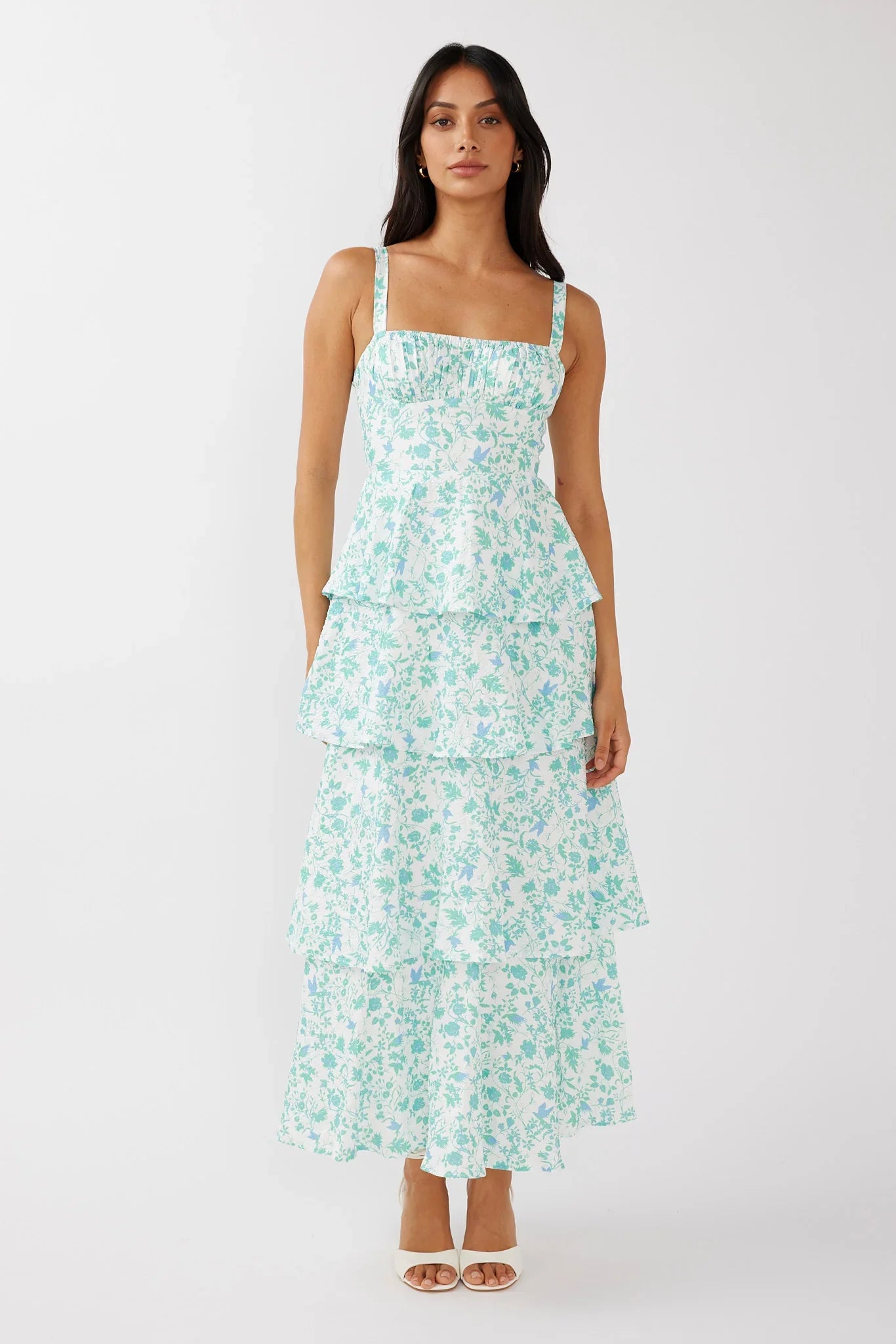 Naples Flower Midi Dress