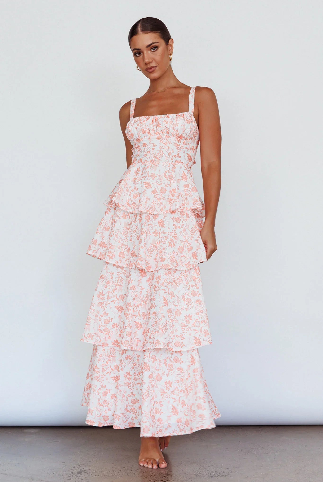 Naples Flower Midi Dress