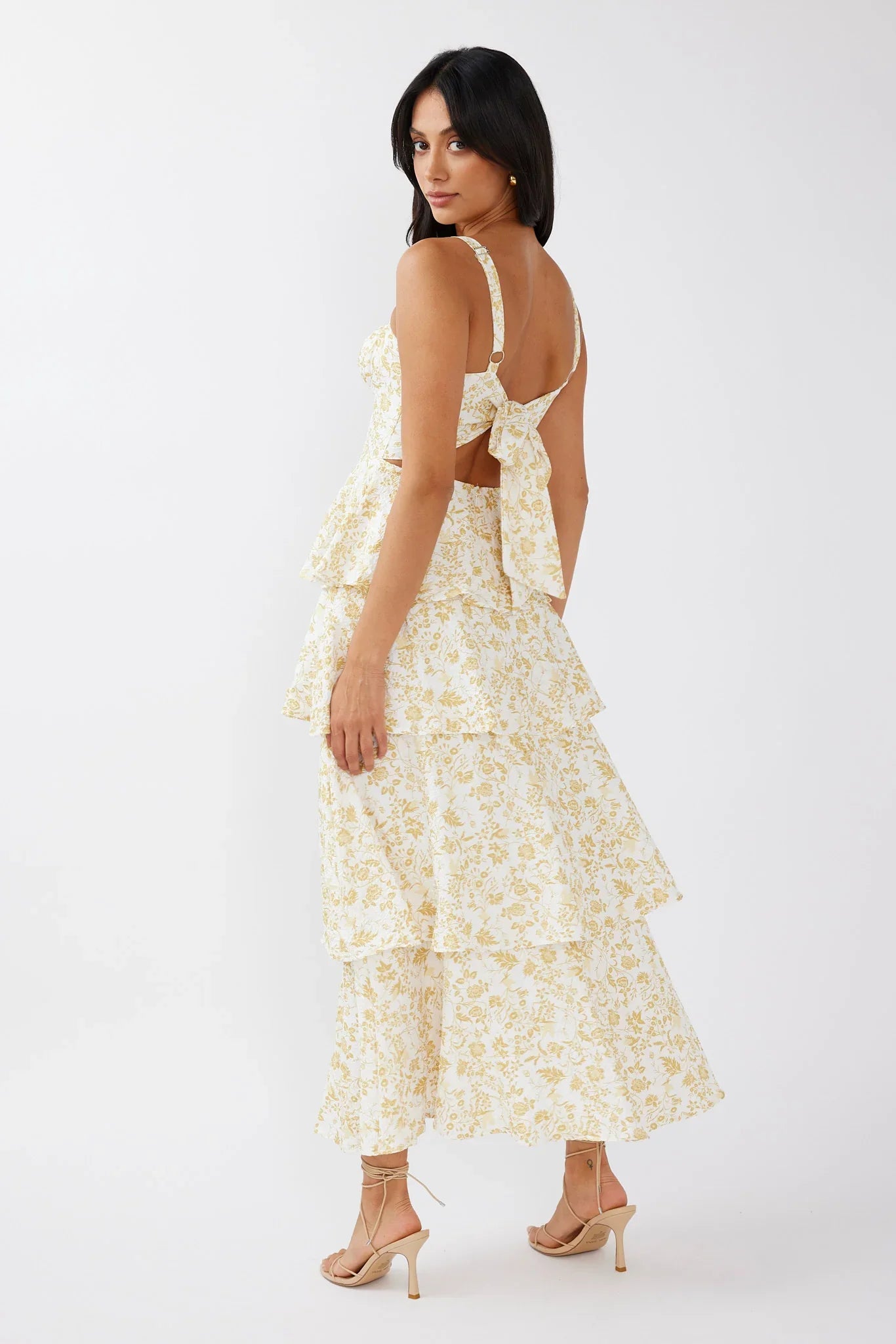 Naples Flower Midi Dress