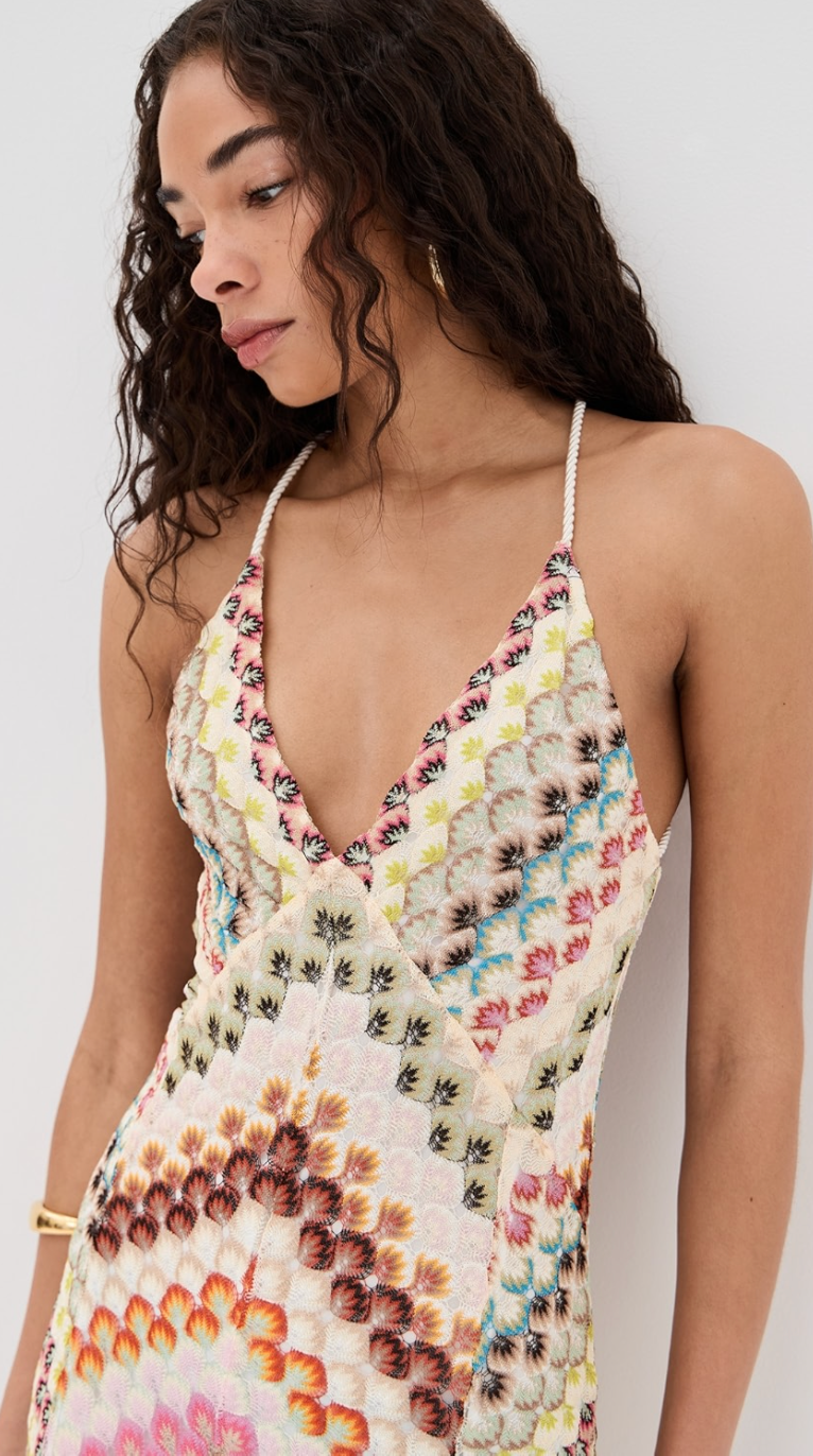 Moira Crochet Halter Maxi Dress