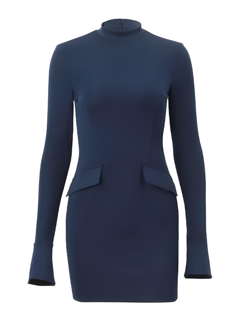 OLIVIA – Mock Neck Dress