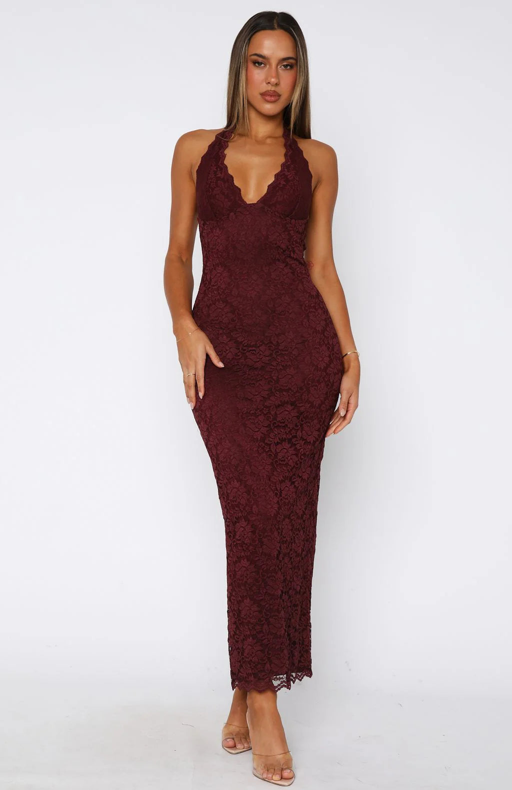 Destiny Lace Maxi Dress Black