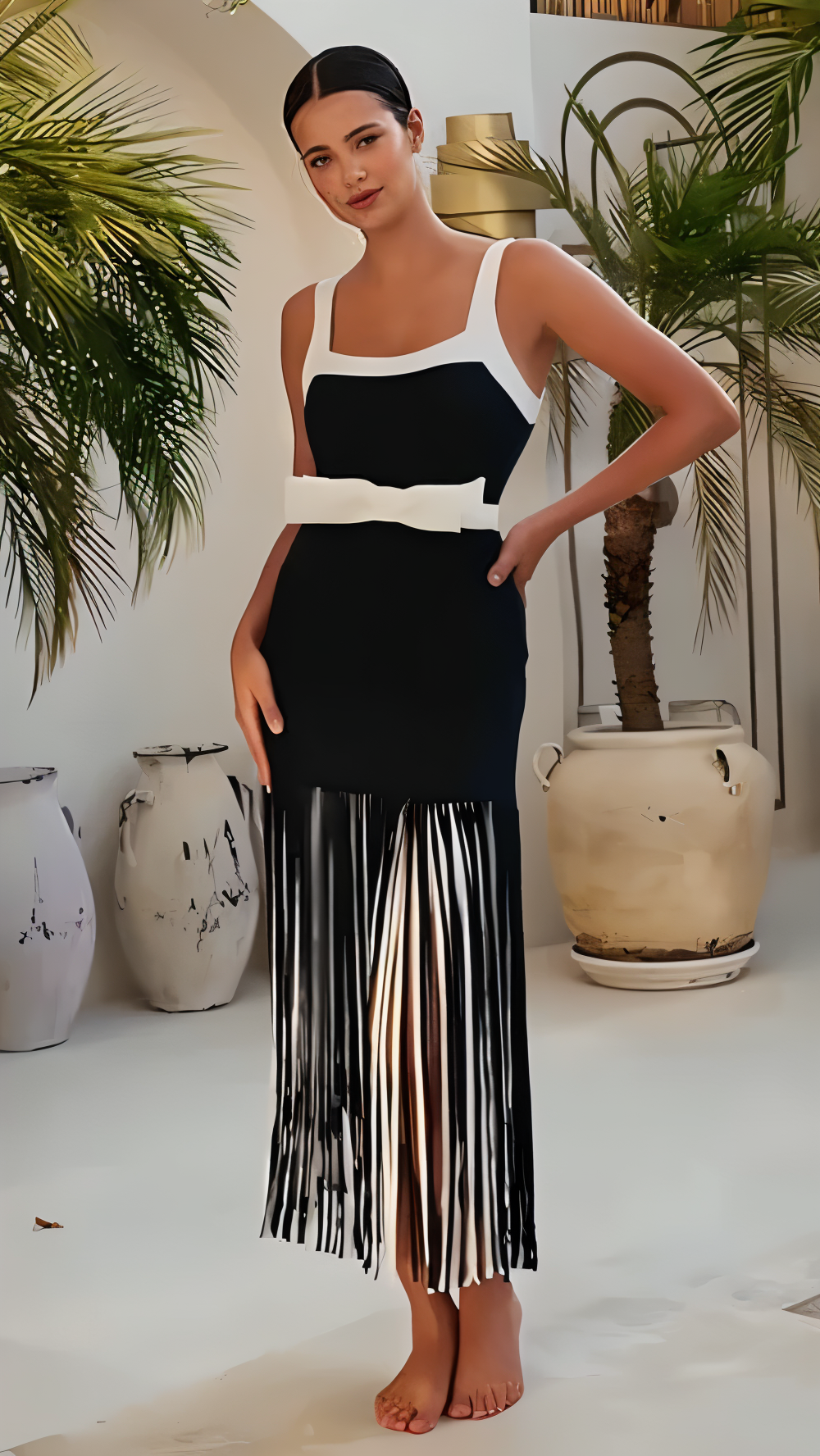 Seraphine Belted Tassel Swimsuit Set