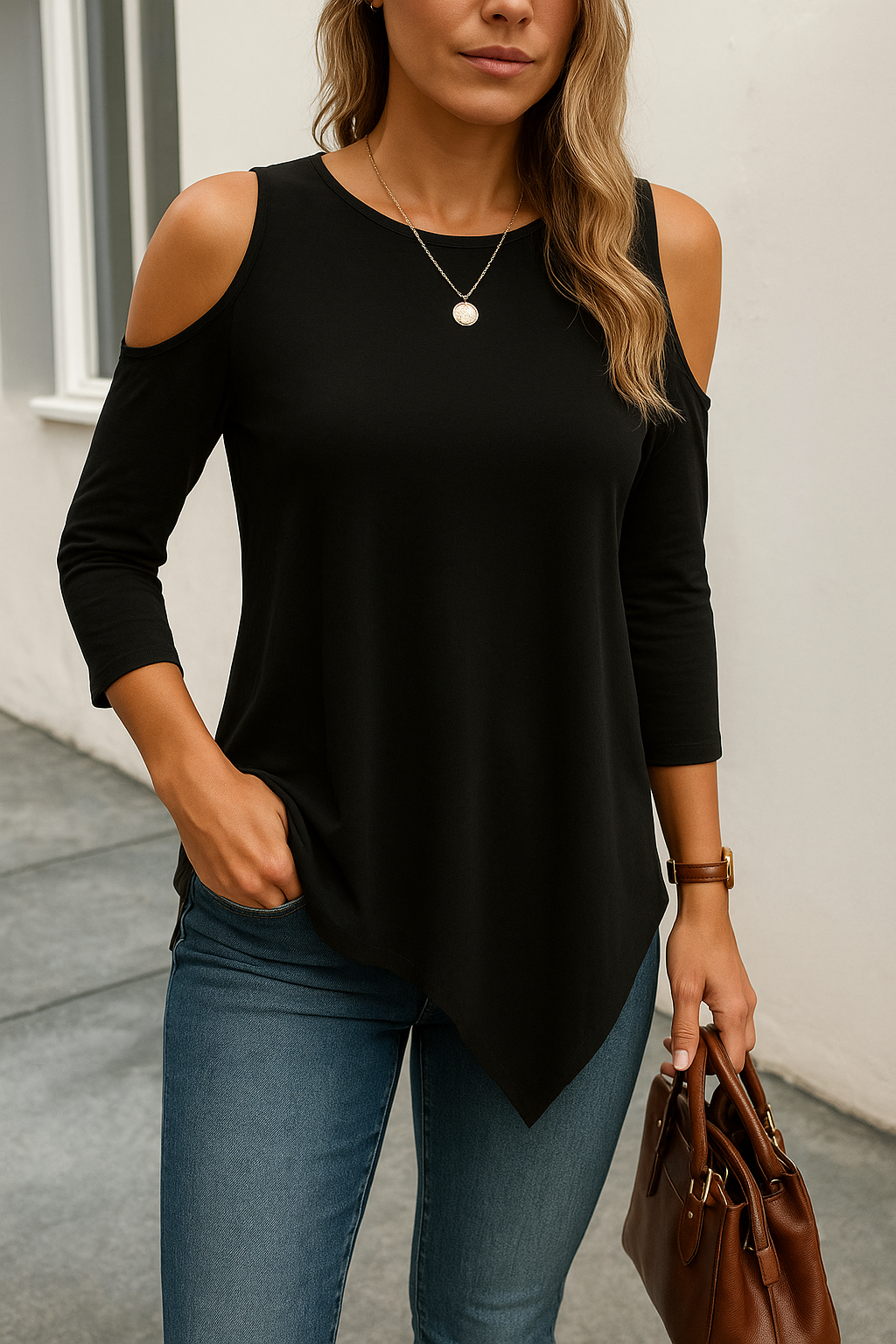 Mara Cold Shoulder Top