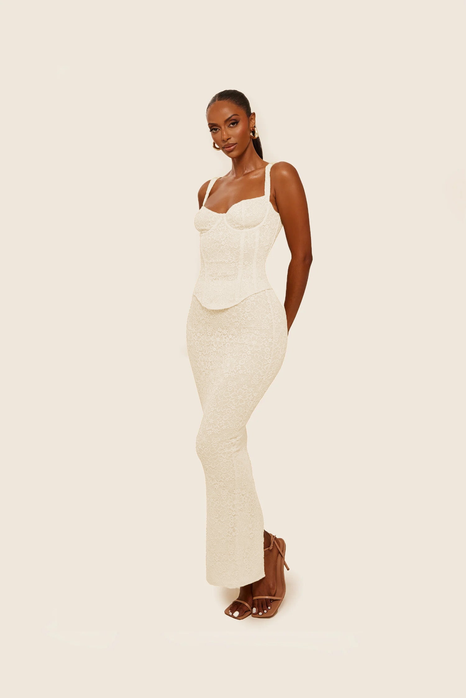 The Cinched Lace Maxi Set