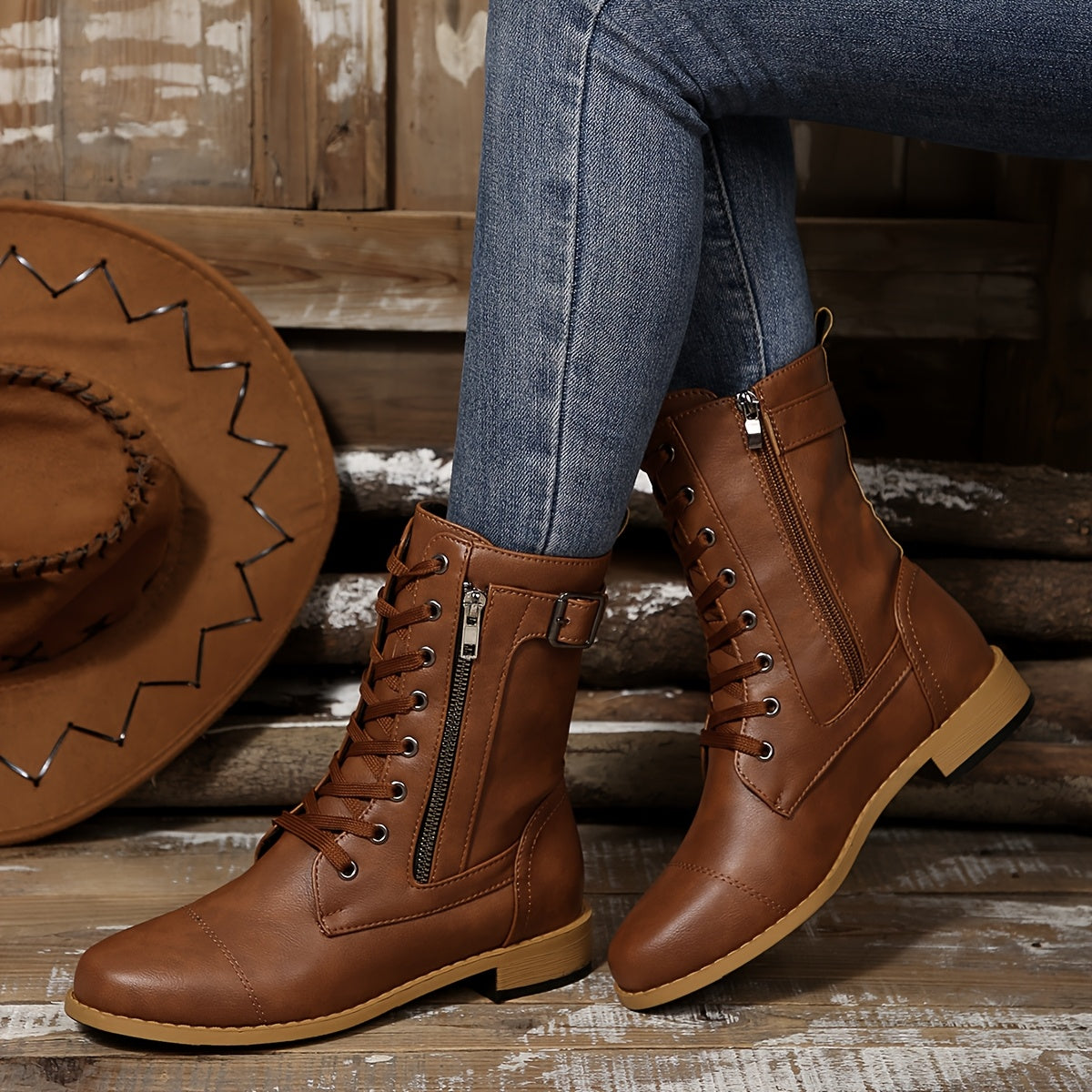 Modern Lace-Up Casual Ankle Boots