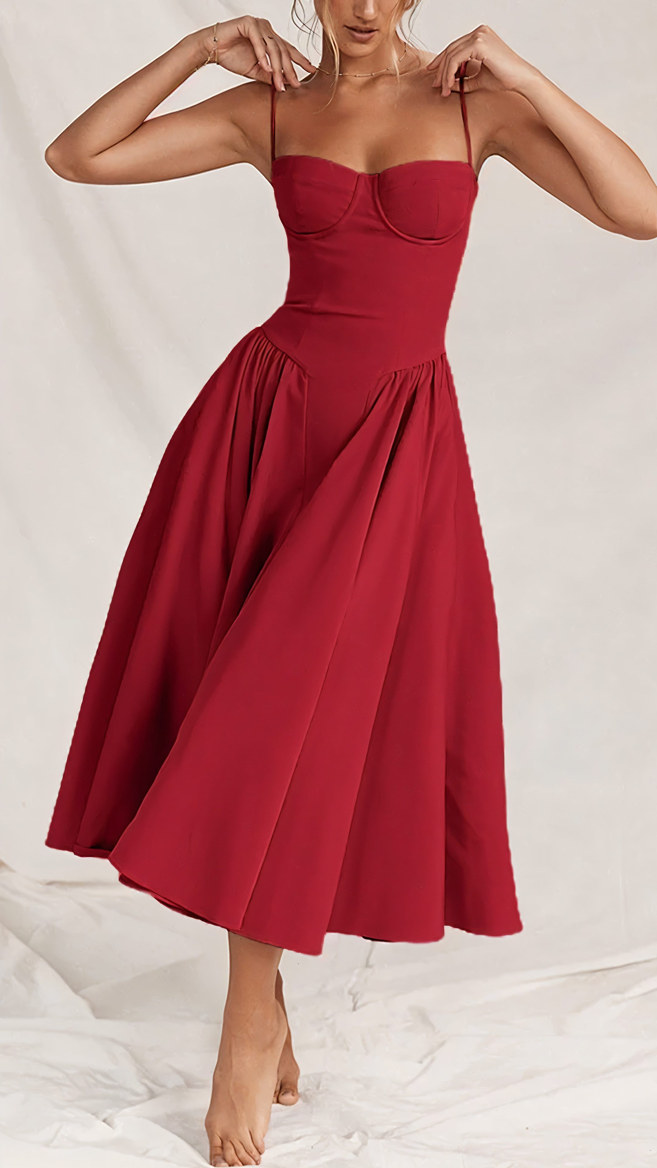 Violet French Dress with Suspenders in Hof Style