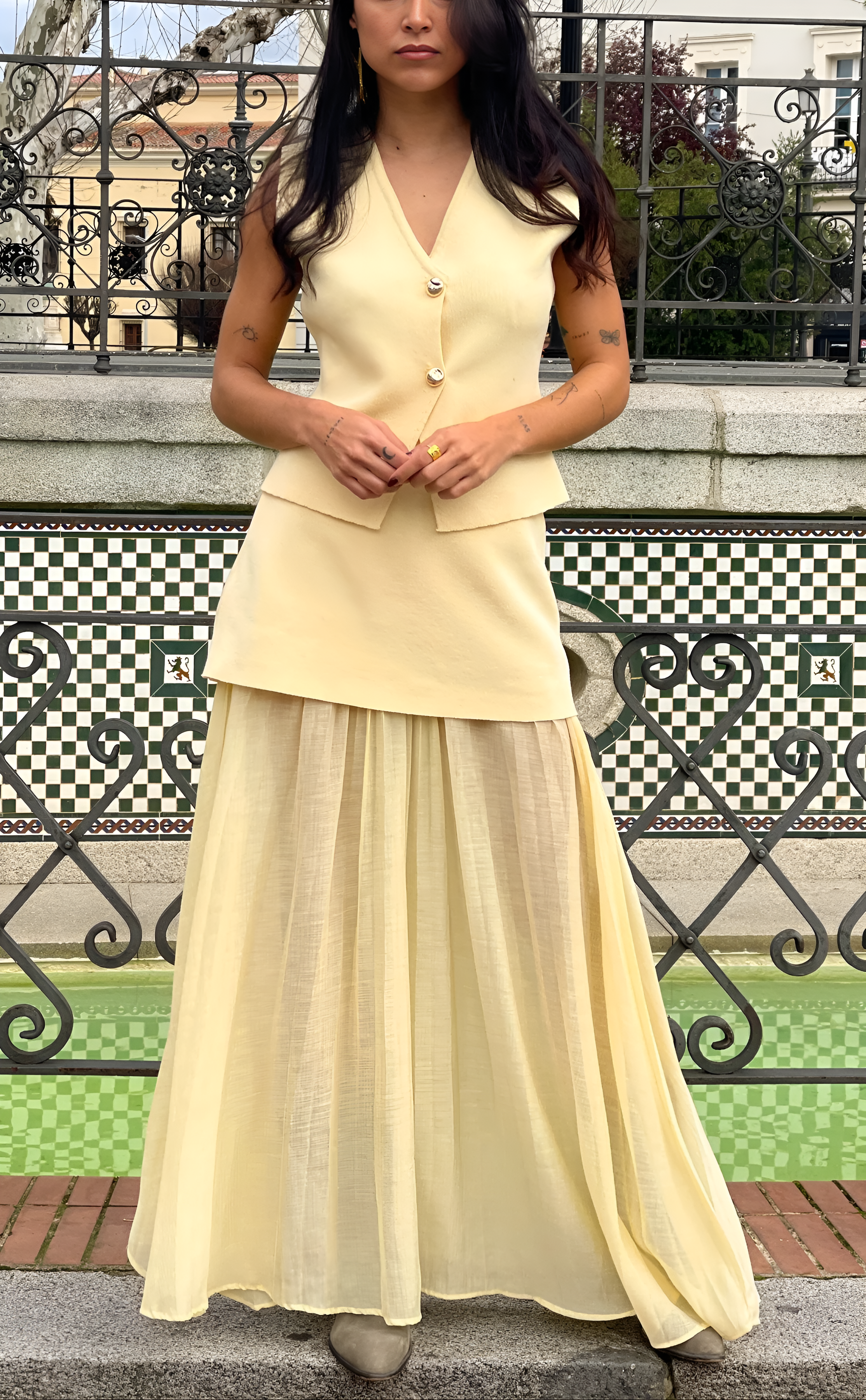 Zaira Silk Blend Skirt Set