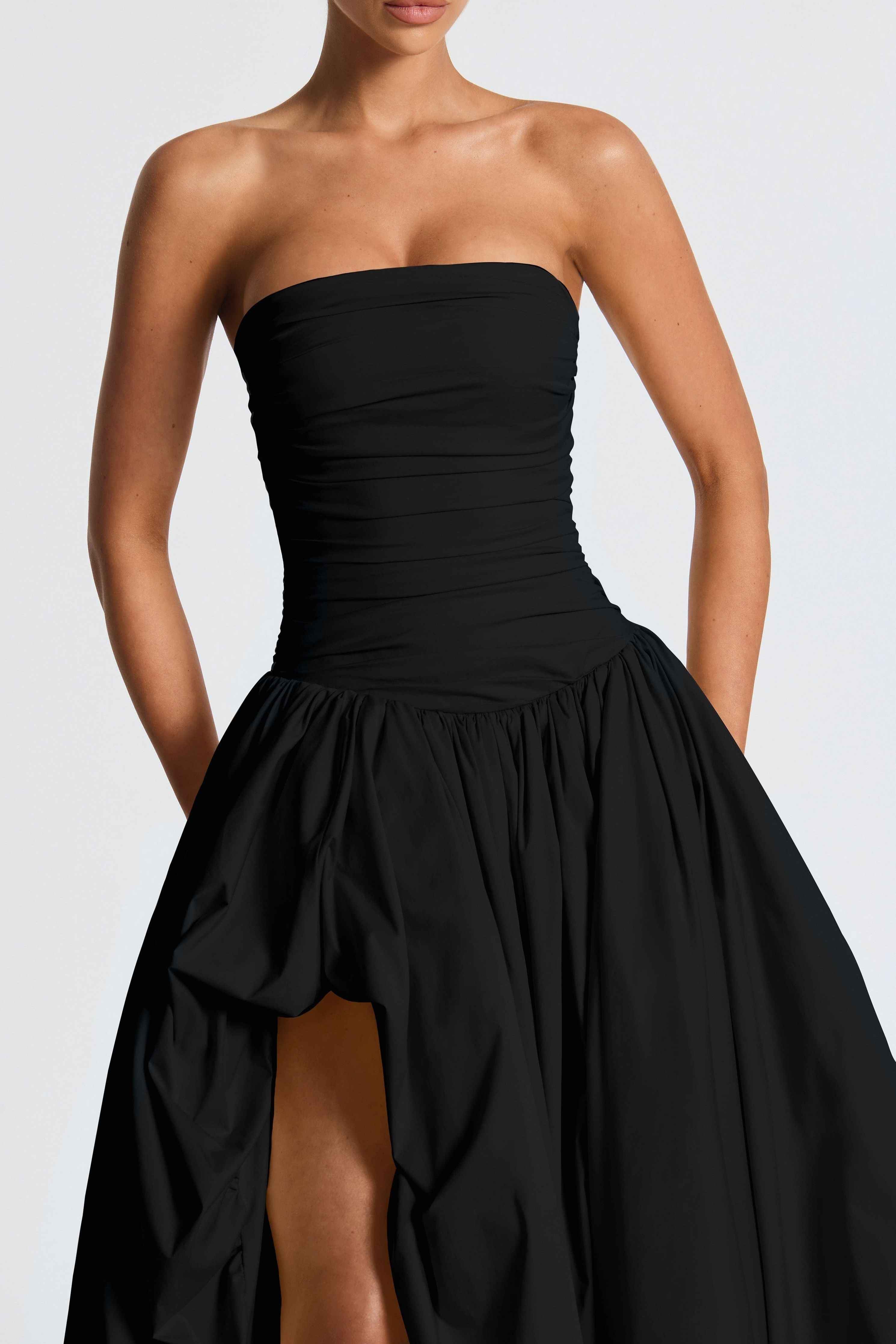 Jillian - Satin Ruffle Maxi