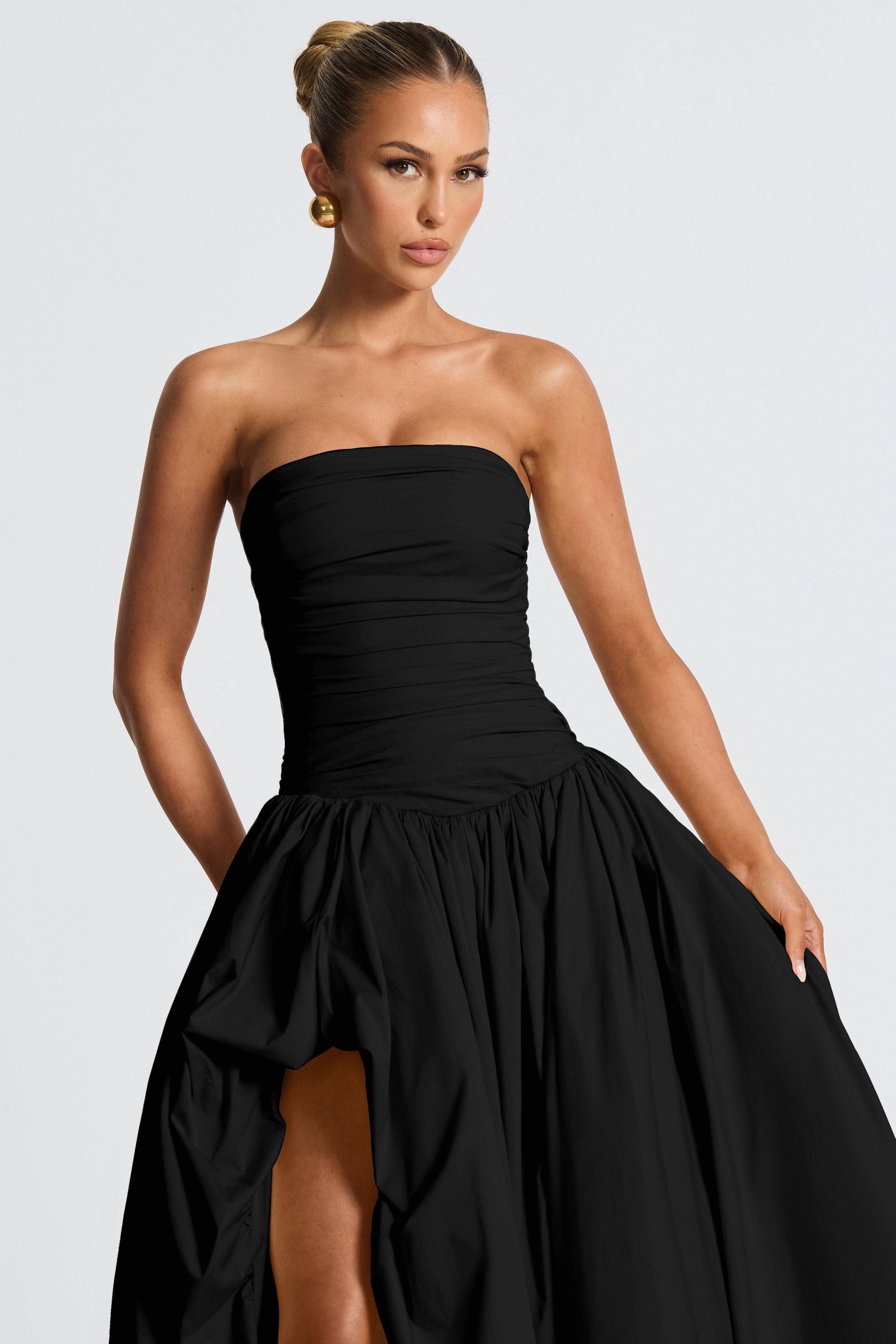 Jillian - Satin Ruffle Maxi