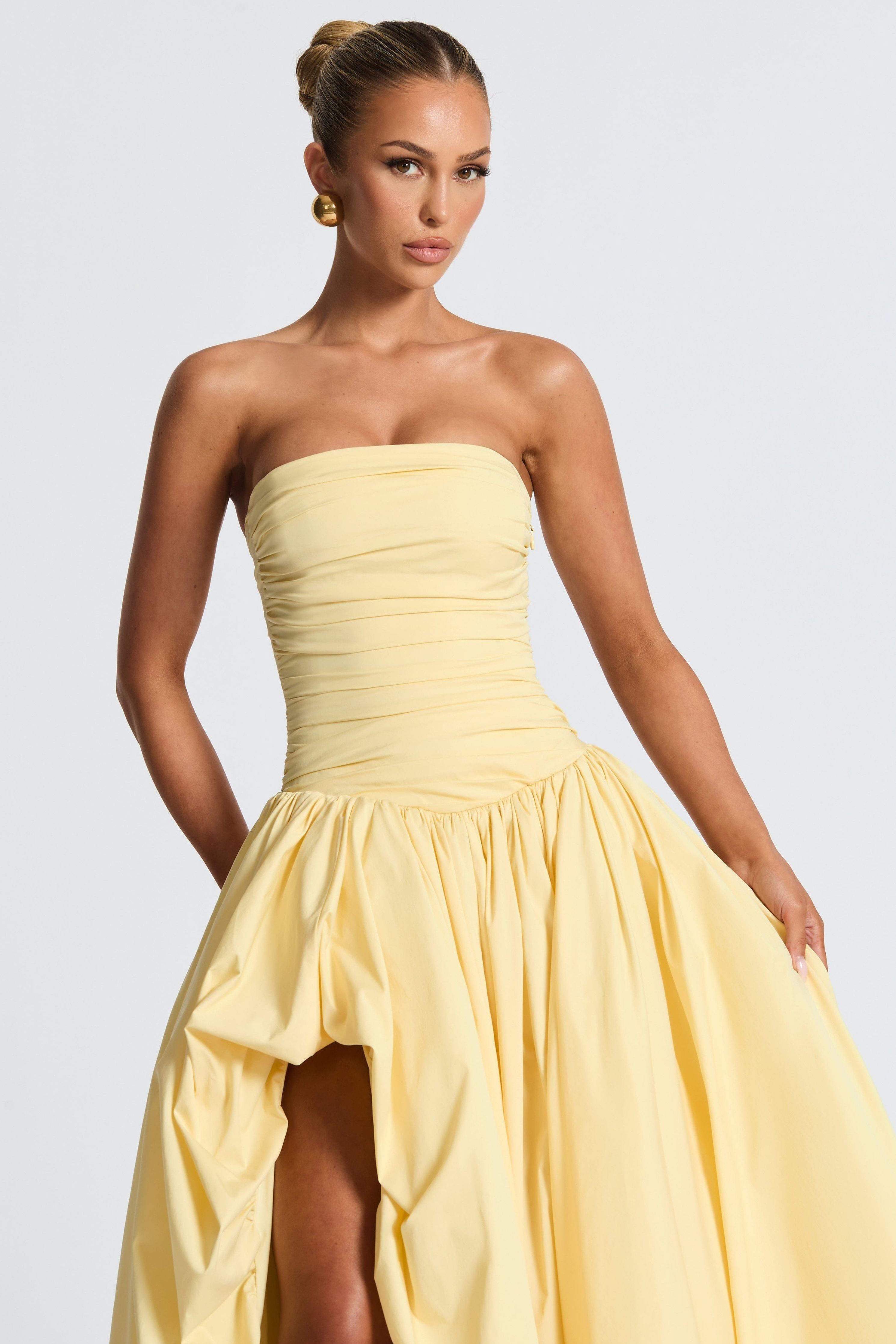 Jillian - Satin Ruffle Maxi