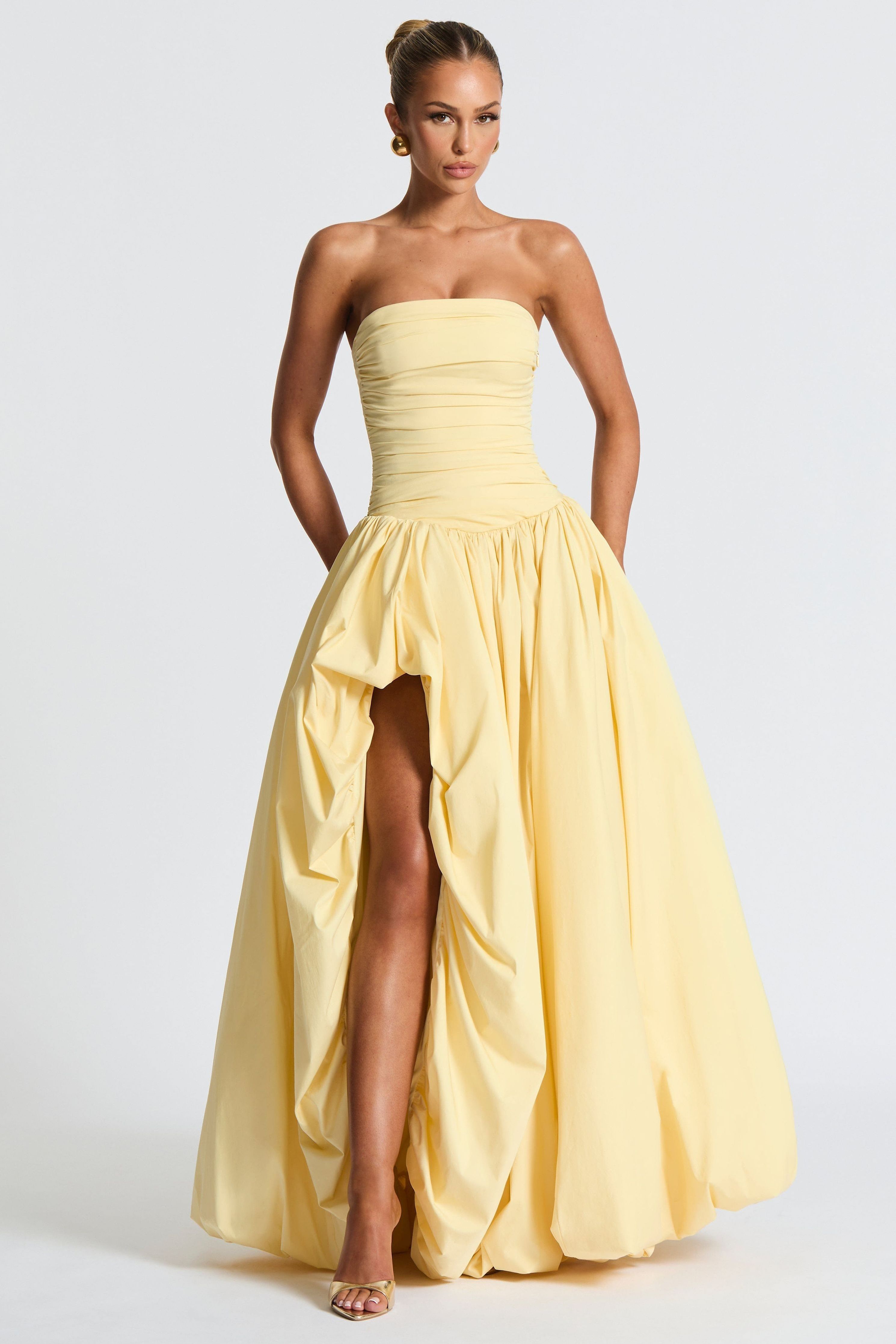 Jillian - Satin Ruffle Maxi