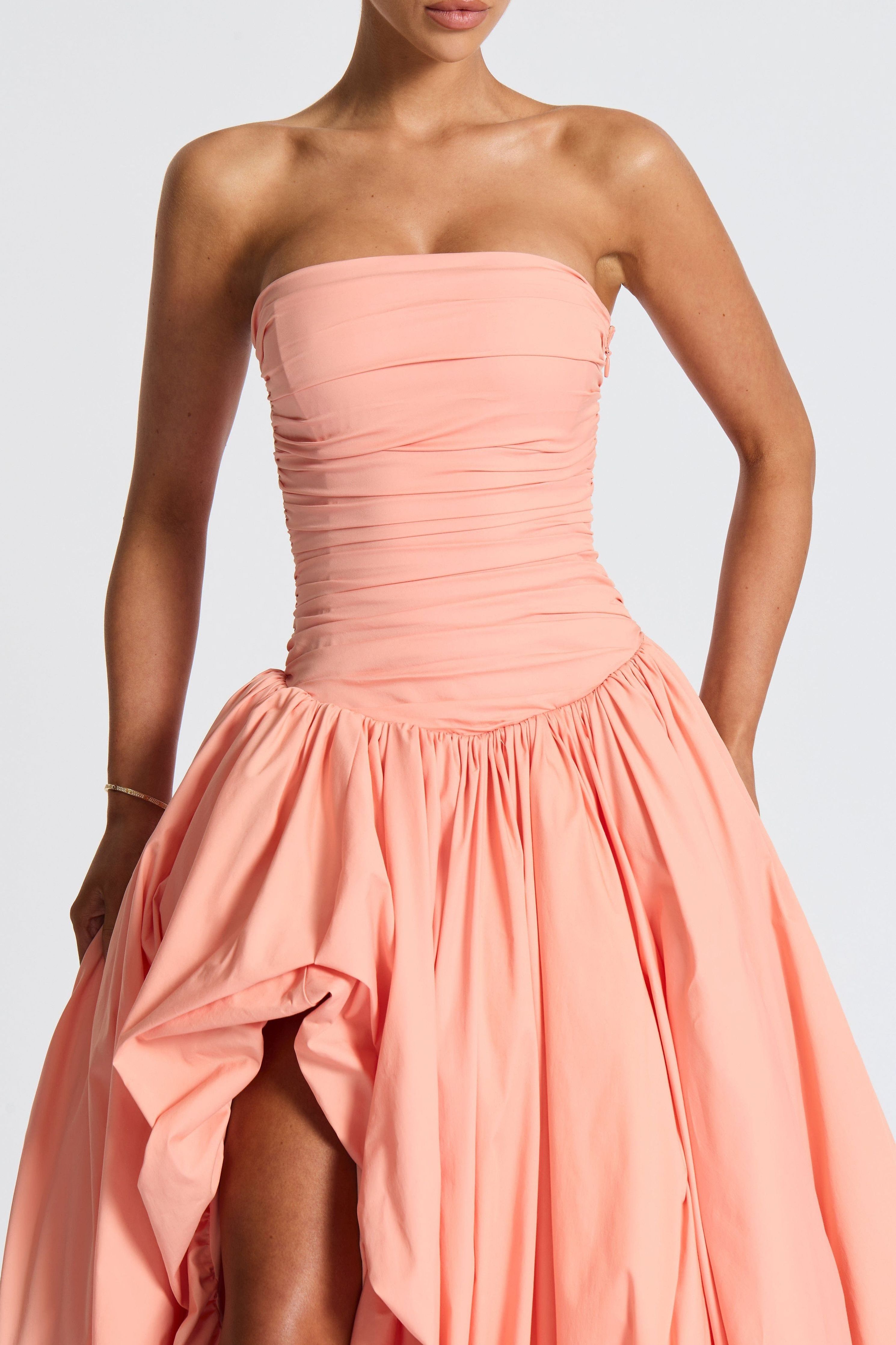 Jillian - Satin Ruffle Maxi