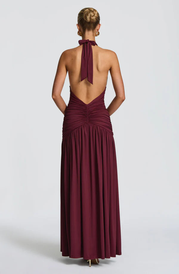 Melany Halter Neck Maxi Dress