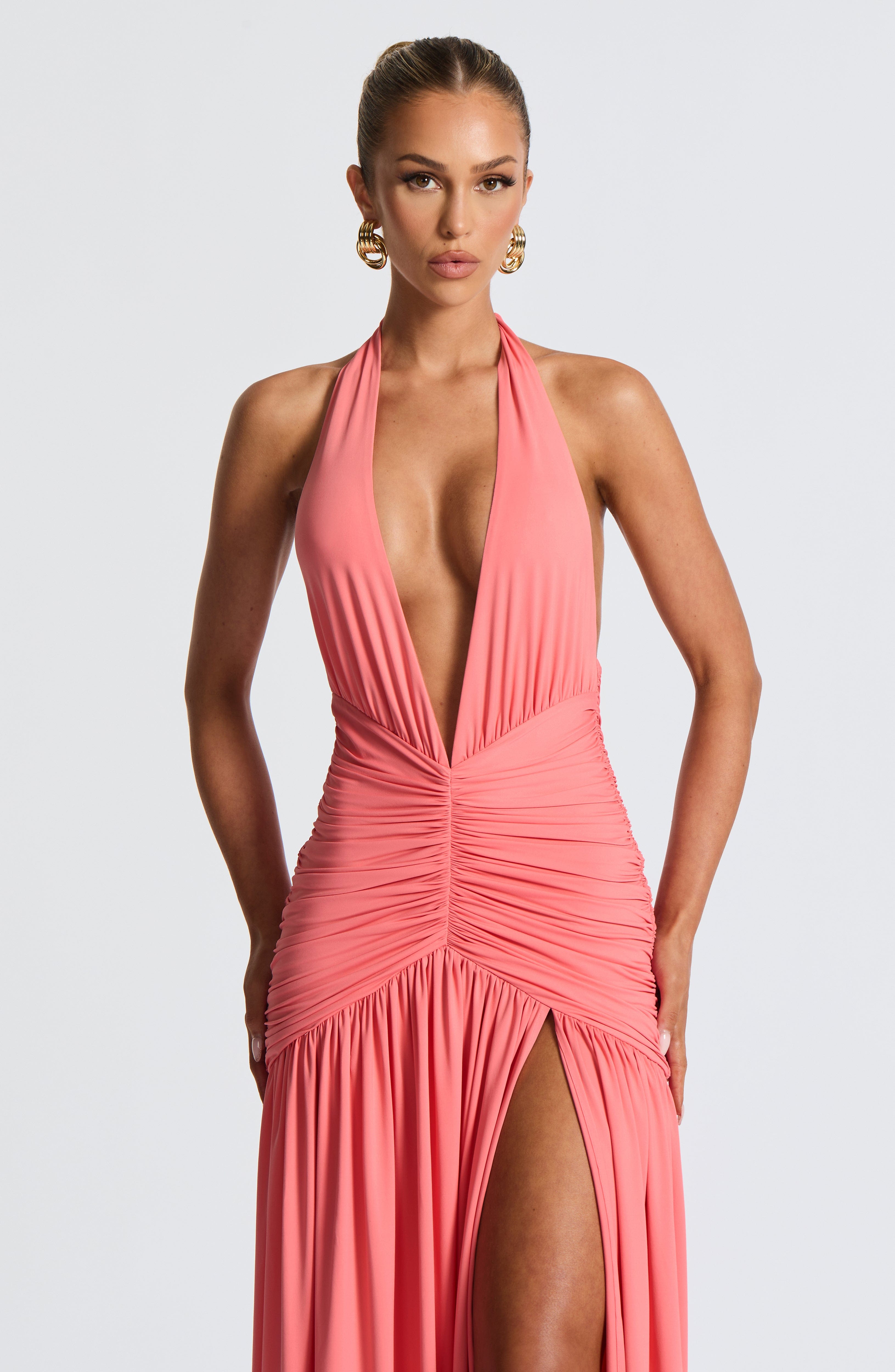 Melany Halter Neck Maxi Dress