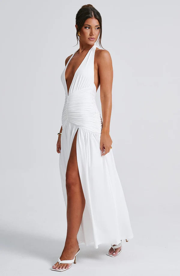 Melany Halter Neck Maxi Dress