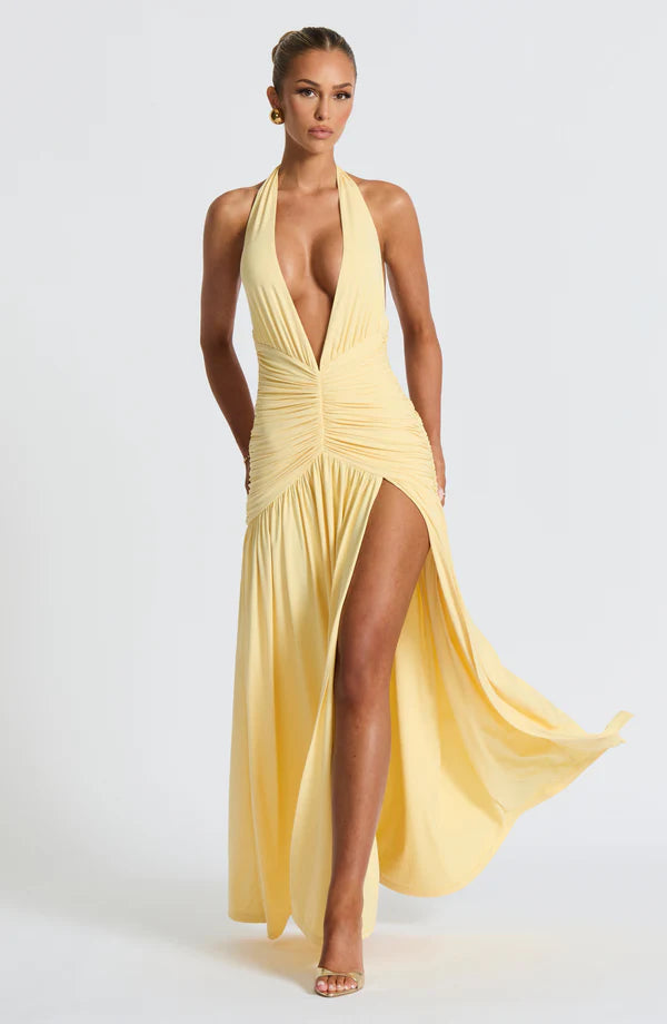 Melany Halter Neck Maxi Dress