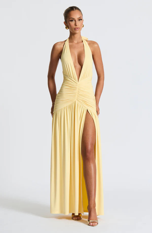 Melany Halter Neck Maxi Dress