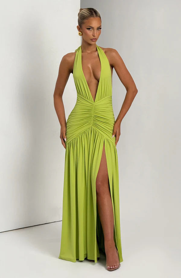 Melany Halter Neck Maxi Dress