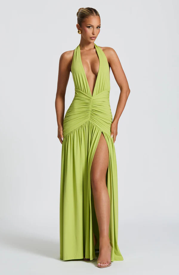 Melany Halter Neck Maxi Dress