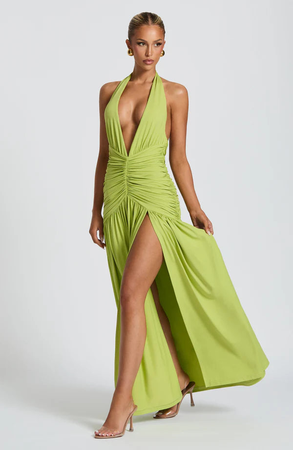 Melany Halter Neck Maxi Dress