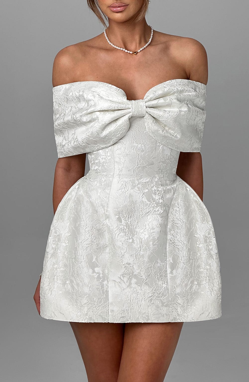 Rachel Bardot Mini Dress