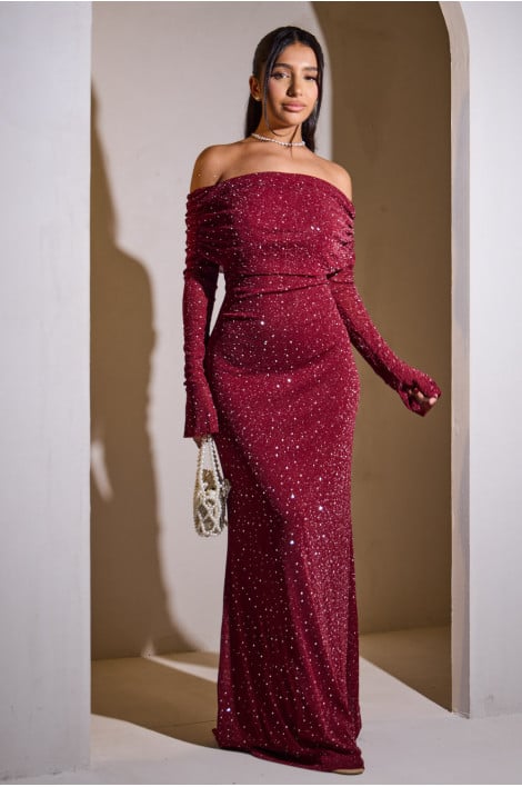 Aletta - Sequin Off-Shoulder Dress