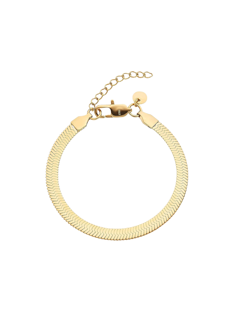 Stylish bracelet with rotating link made of stainless steel