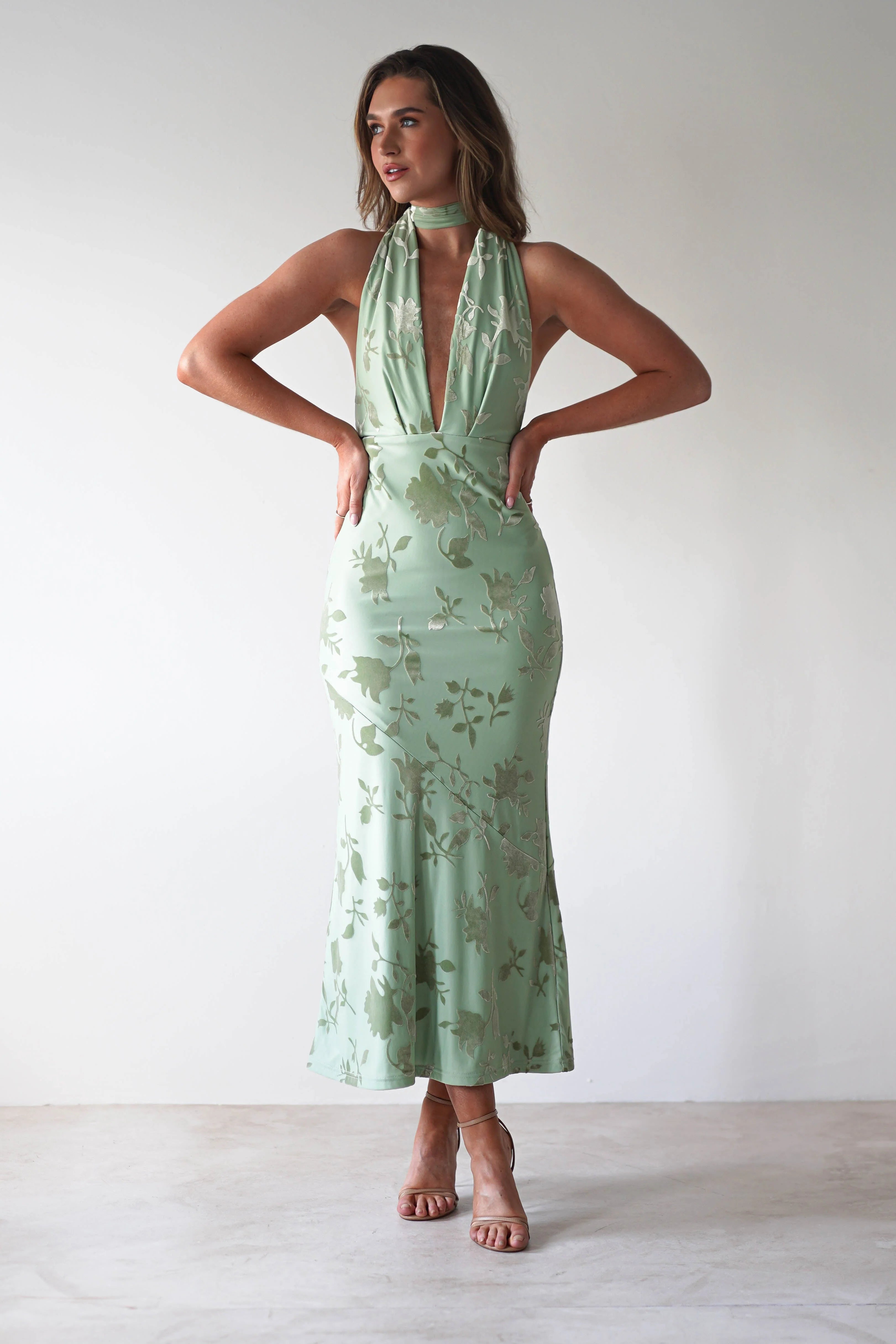 Grayson Floral Jacquard Maxi Dress