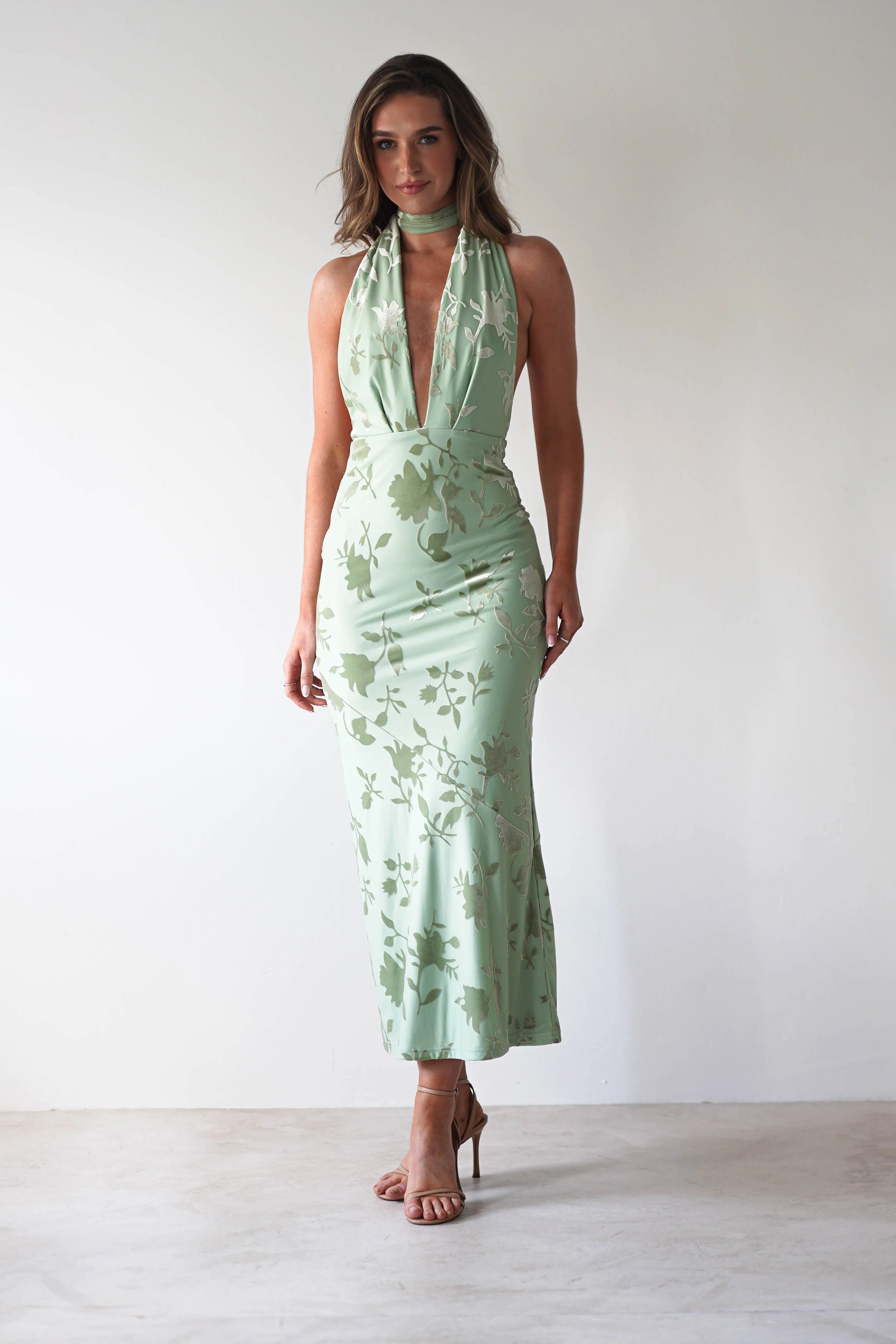 Grayson Floral Jacquard Maxi Dress
