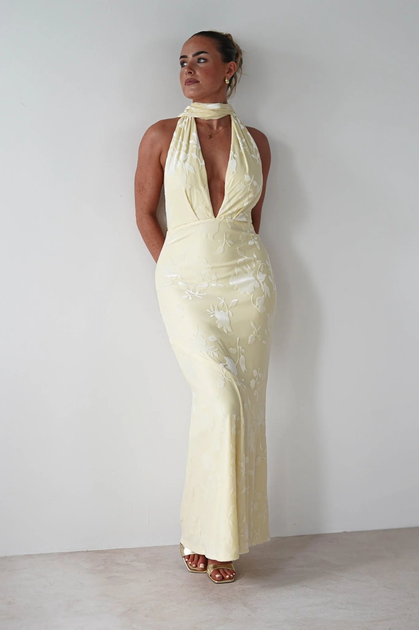 Grayson Floral Jacquard Maxi Dress